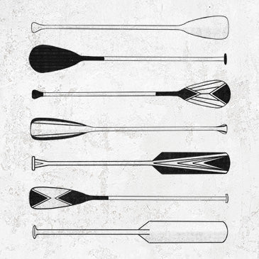Canoe paddles illustration