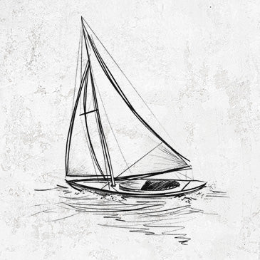 Heading Coastward - Sloop Sailboat