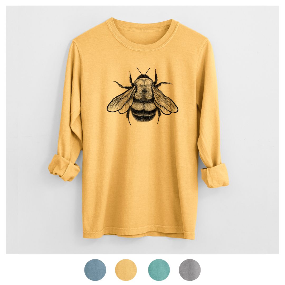 Sustainable US-Grown cotton long sleeve bumblebee shirt - becausetees