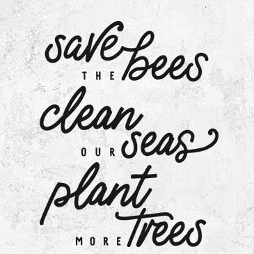 Bees Seas Trees - Typography