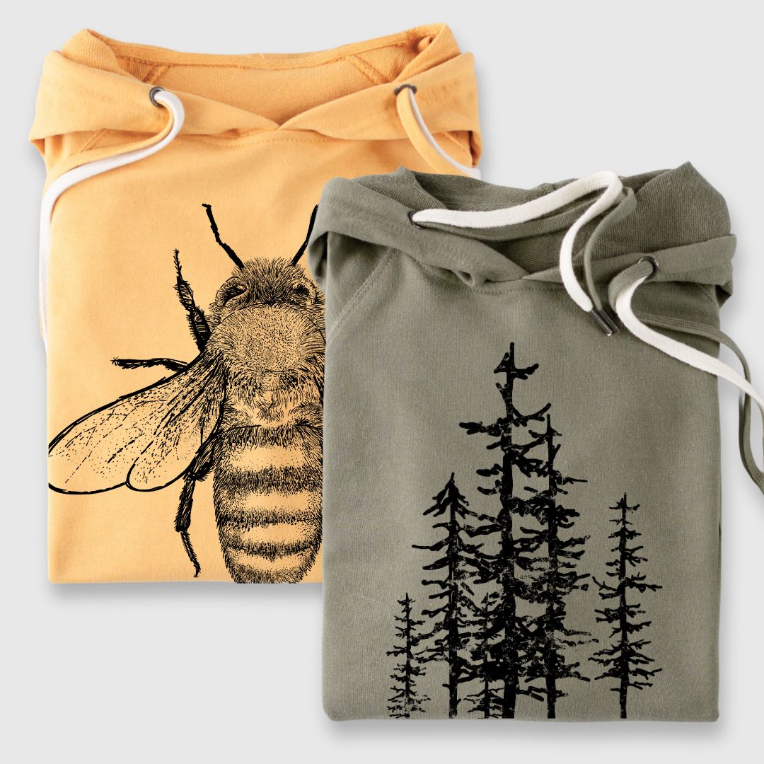Product photo of the BeCause Tees Unisex Slim Fit Loopback Terry Hoodie.