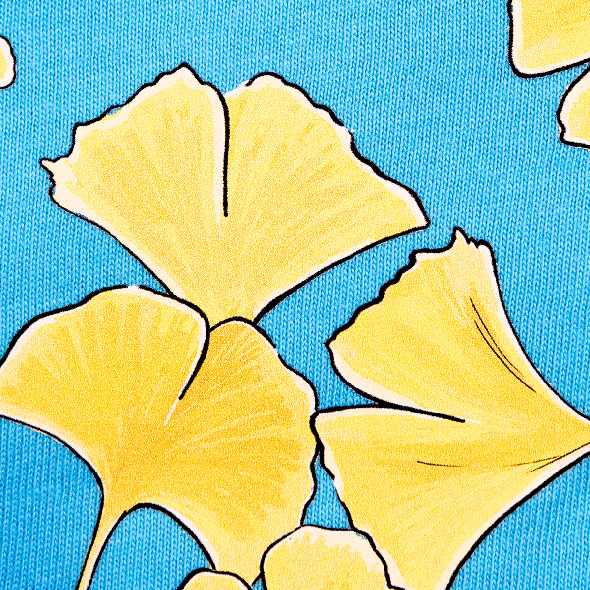 Product photo of the BeCause Tees Falling Ginkgo Leaves - Women's Lightweight Relaxed Fit 100% Cotton V-neck.