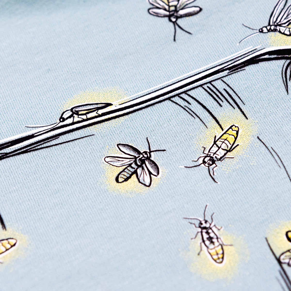 Product photo of the BeCause Tees Summer Fireflies - Unisex Comfort Colors Garment-Dyed Heavyweight T-shirt.