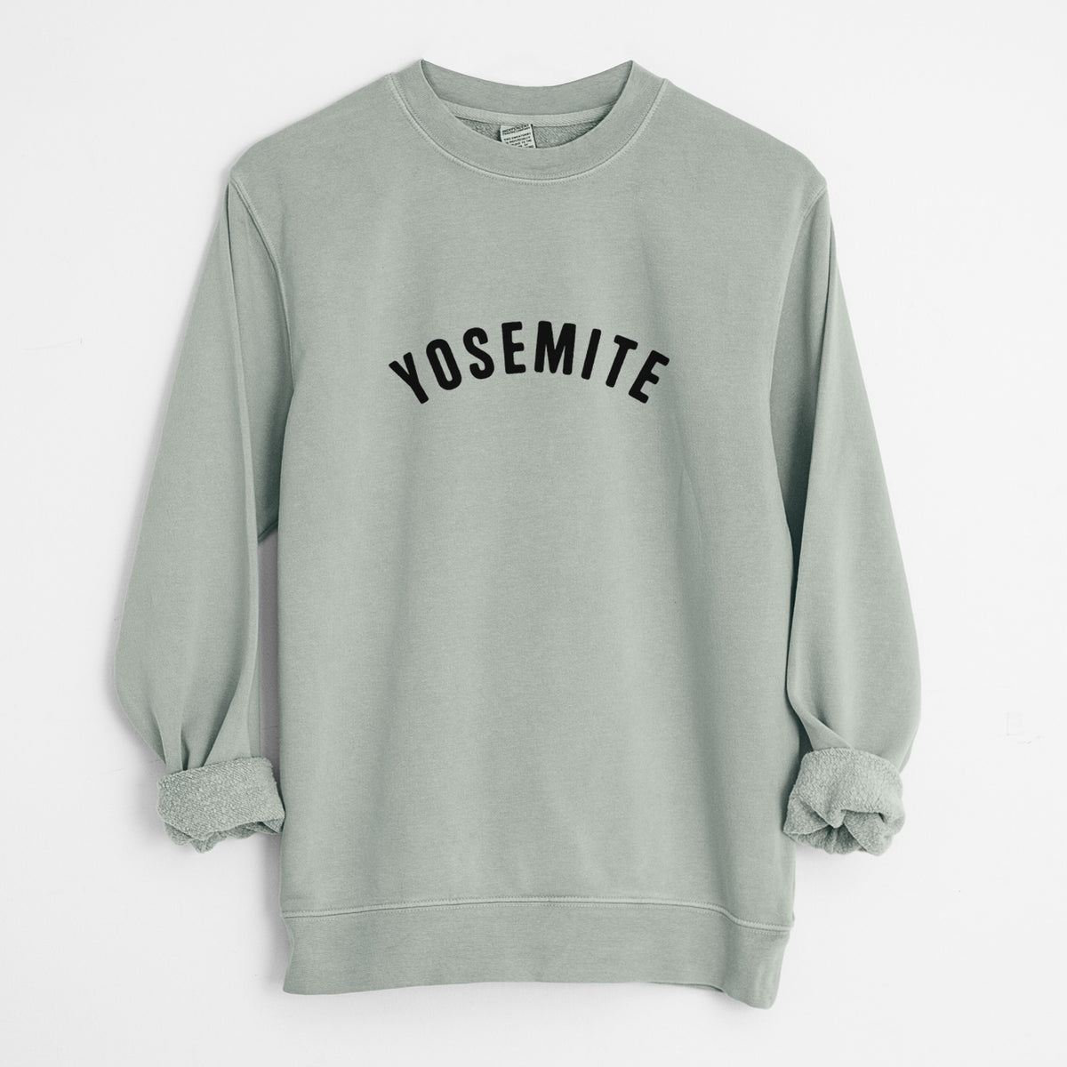 Yosemite - Unisex Pigment Dyed Crew Sweatshirt in Sage