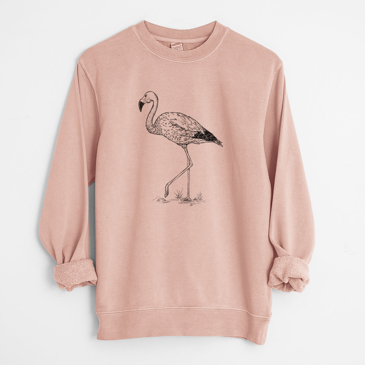 Andean Flamingo - Phoenicoparrus andinus - Unisex Pigment Dyed Crew Sweatshirt in Dusty Pink