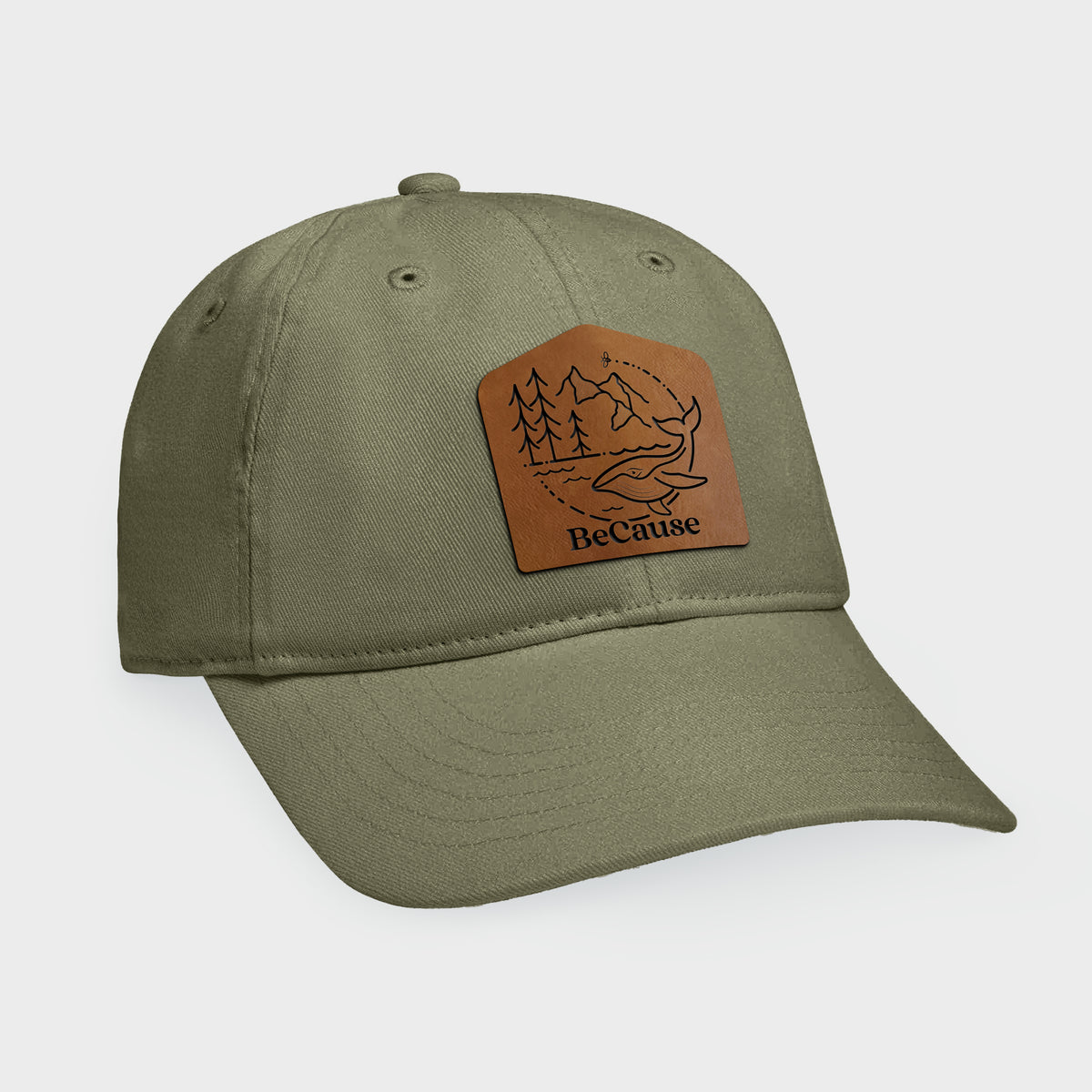 Product photo of the BeCause Tees It's All Connected Baseball Hat - 100% Organic Cotton Baseball Cap.