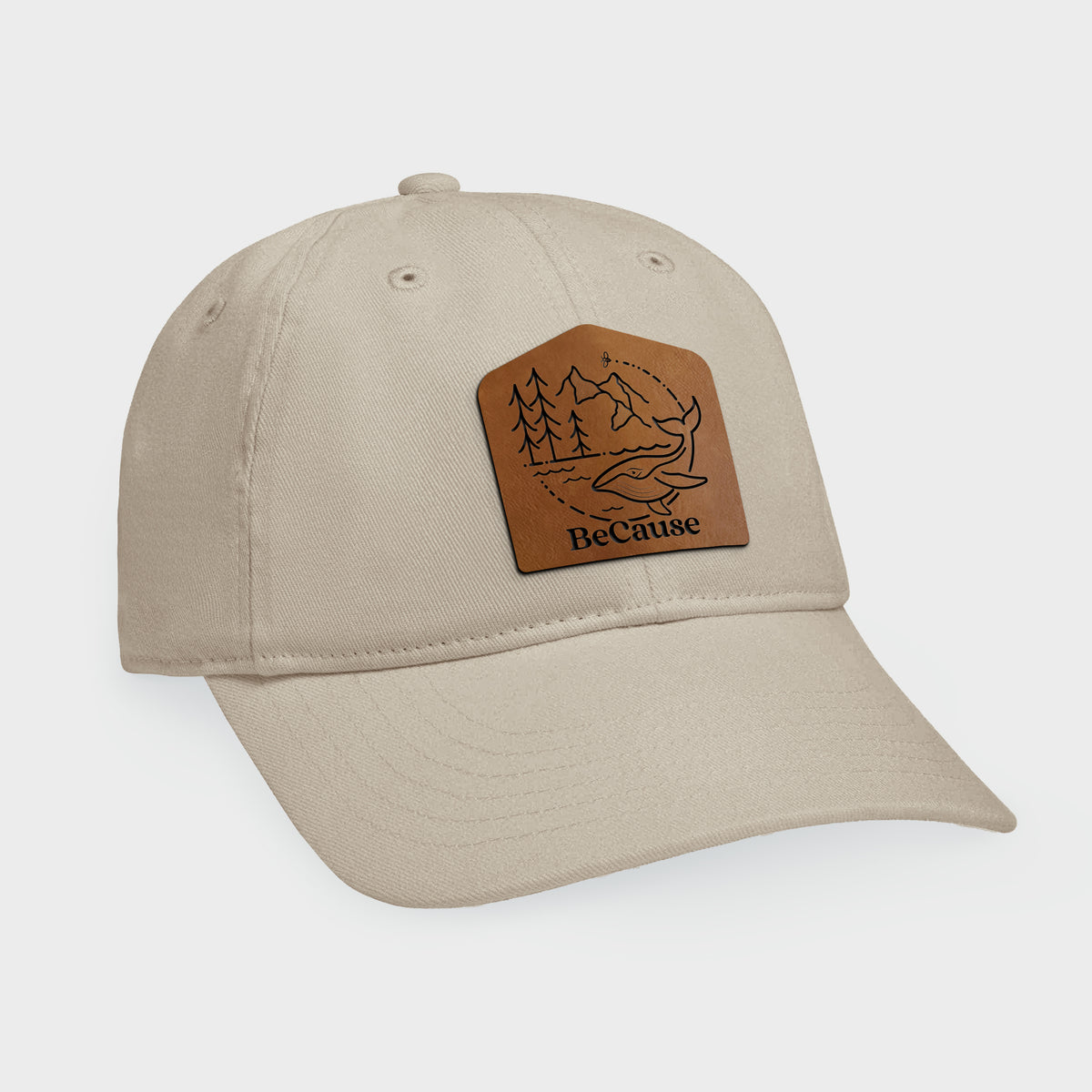 Product photo of the BeCause Tees It's All Connected Baseball Hat - 100% Organic Cotton Baseball Cap.