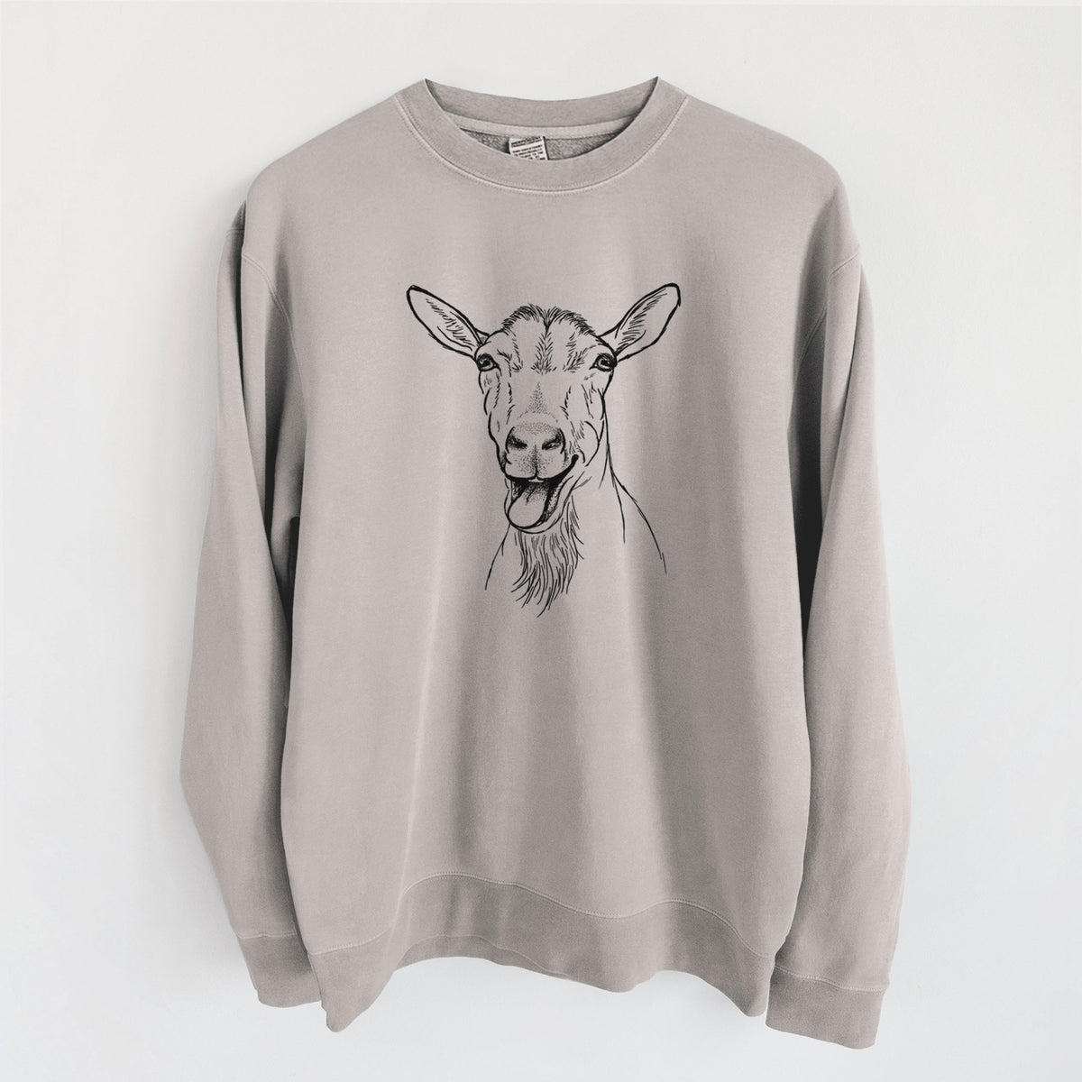 Bleating Goat - Unisex Pigment Dyed Crew Sweatshirt in Cement