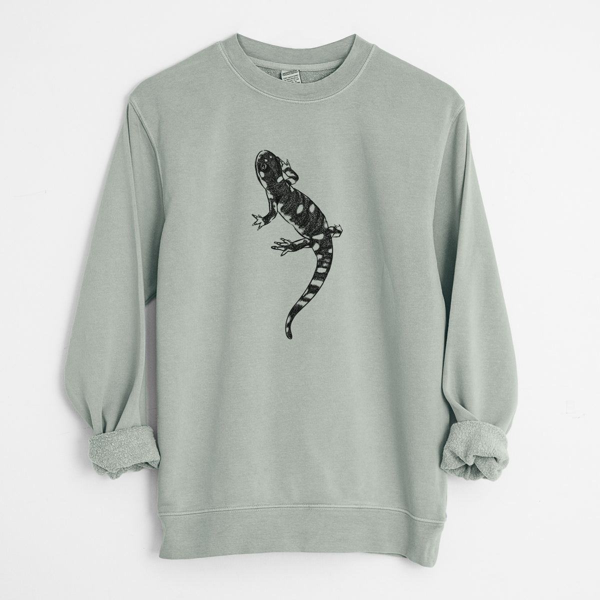 California Tiger Salamander - Ambystoma californiense - Unisex Pigment Dyed Crew Sweatshirt in Sage