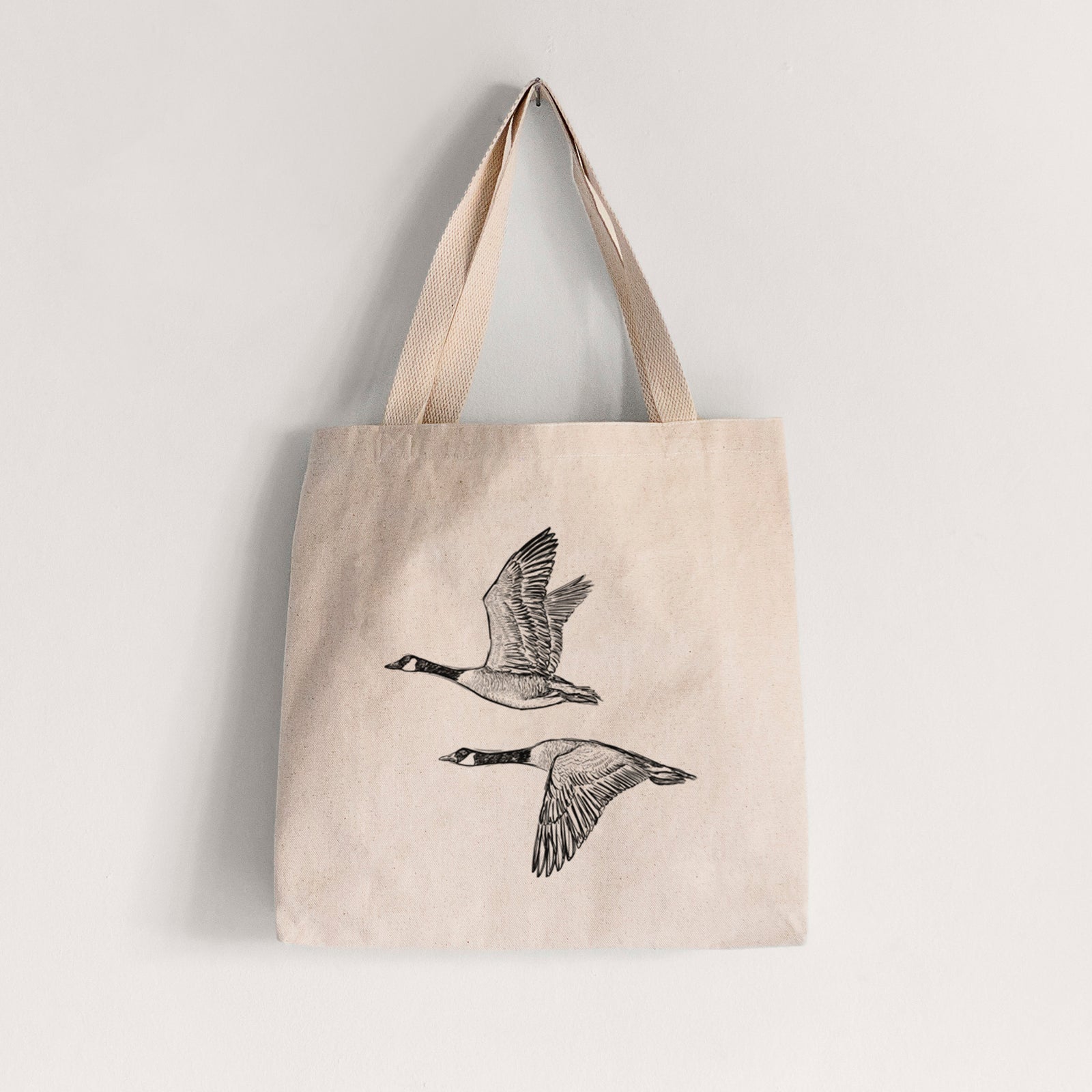 Canada Geese in Flight - Branta canadensis - Tote Bag in Beige
