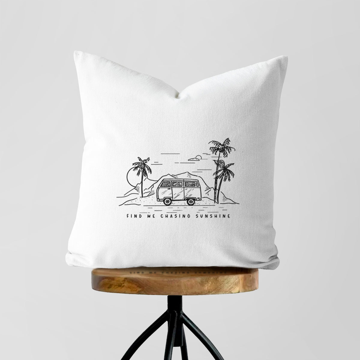Find Me Chasing Sunshine - Throw Pillow Cover