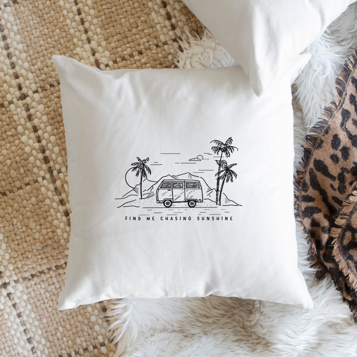 Find Me Chasing Sunshine - Throw Pillow Cover