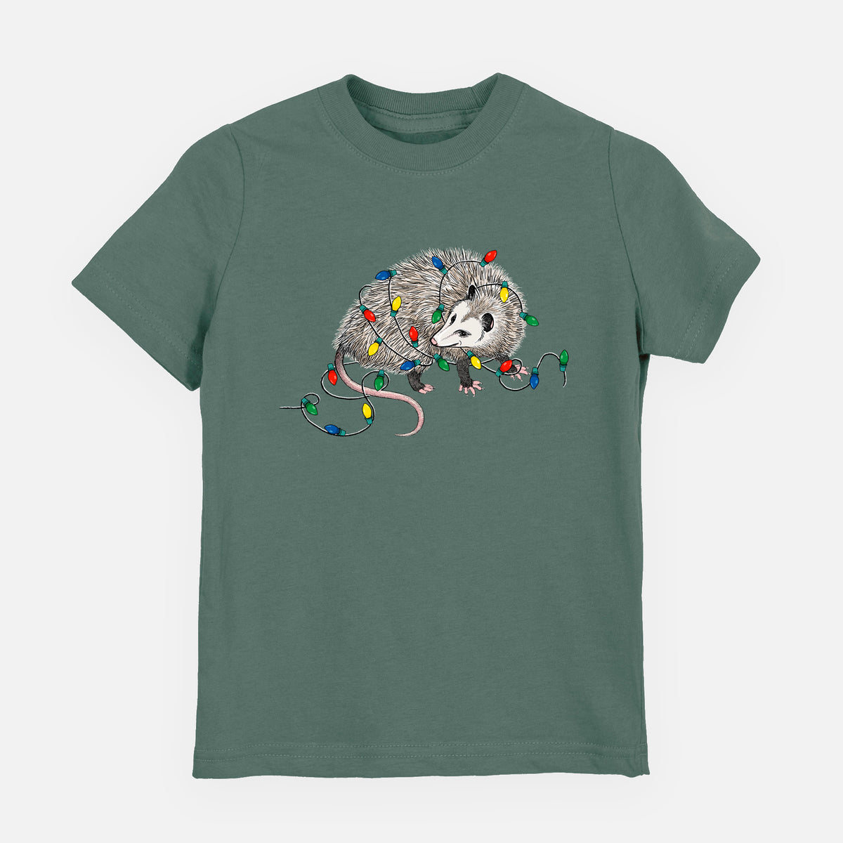 Christmas Opossum - Toddler/Youth Shirt in Basil