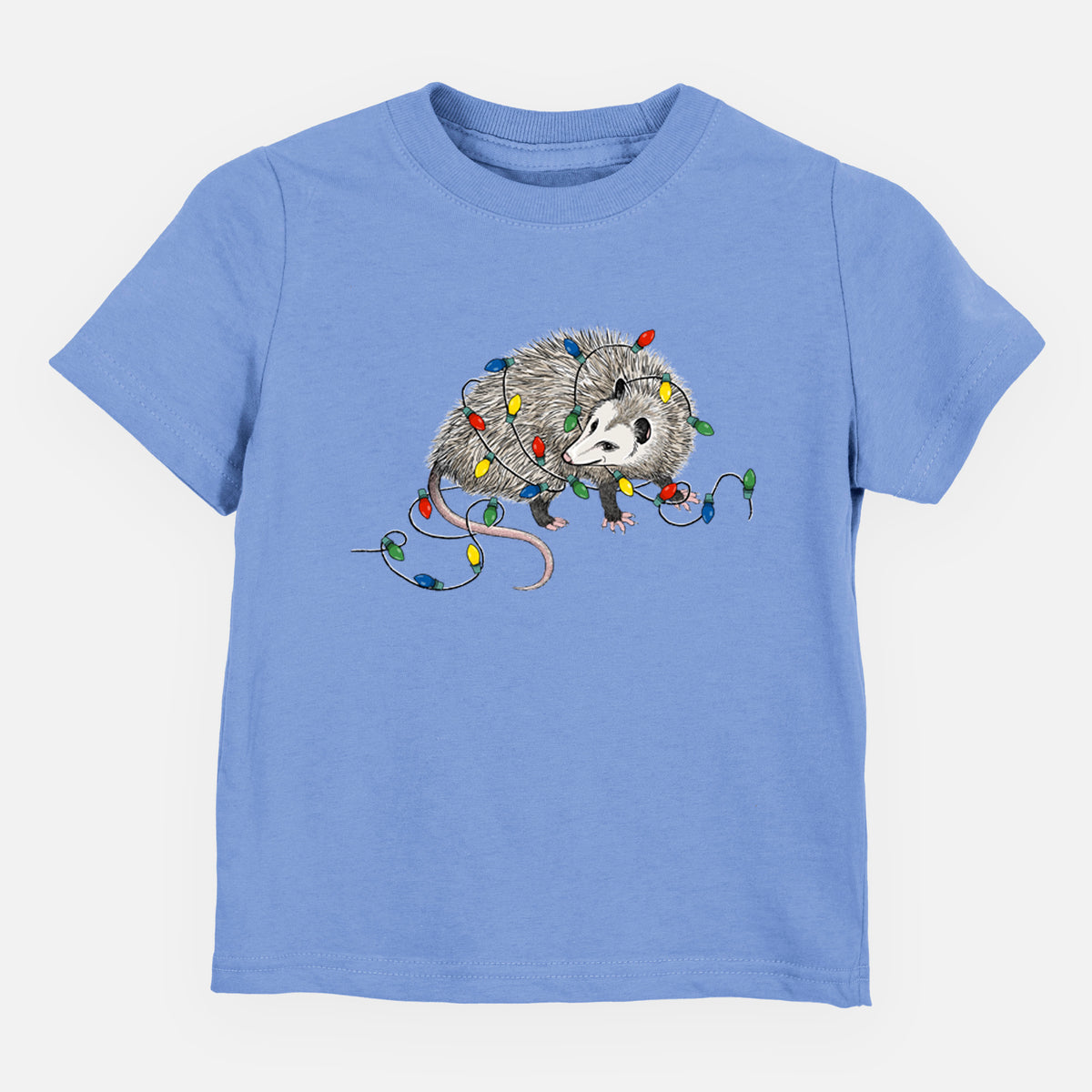 Christmas Opossum - Toddler/Youth Shirt in Carolina Blue