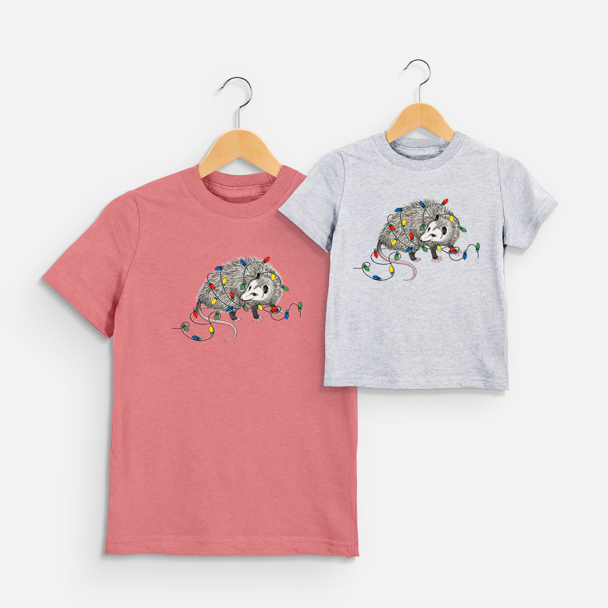 Christmas Opossum - Toddler/Youth Shirt, worn by model