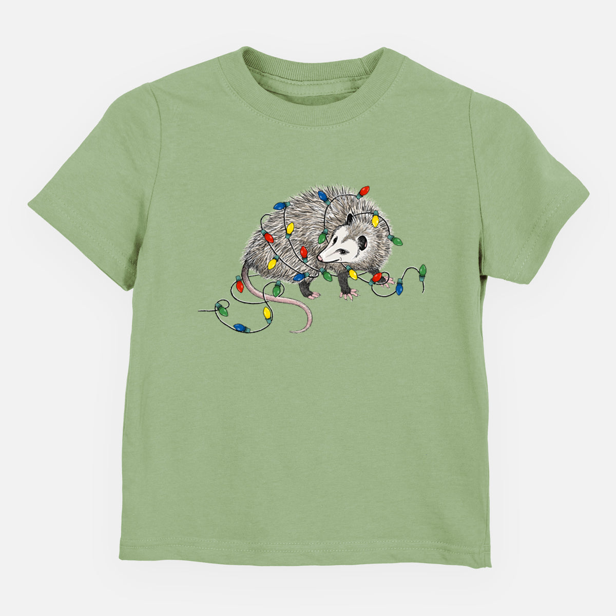 Christmas Opossum - Toddler/Youth Shirt in Sage