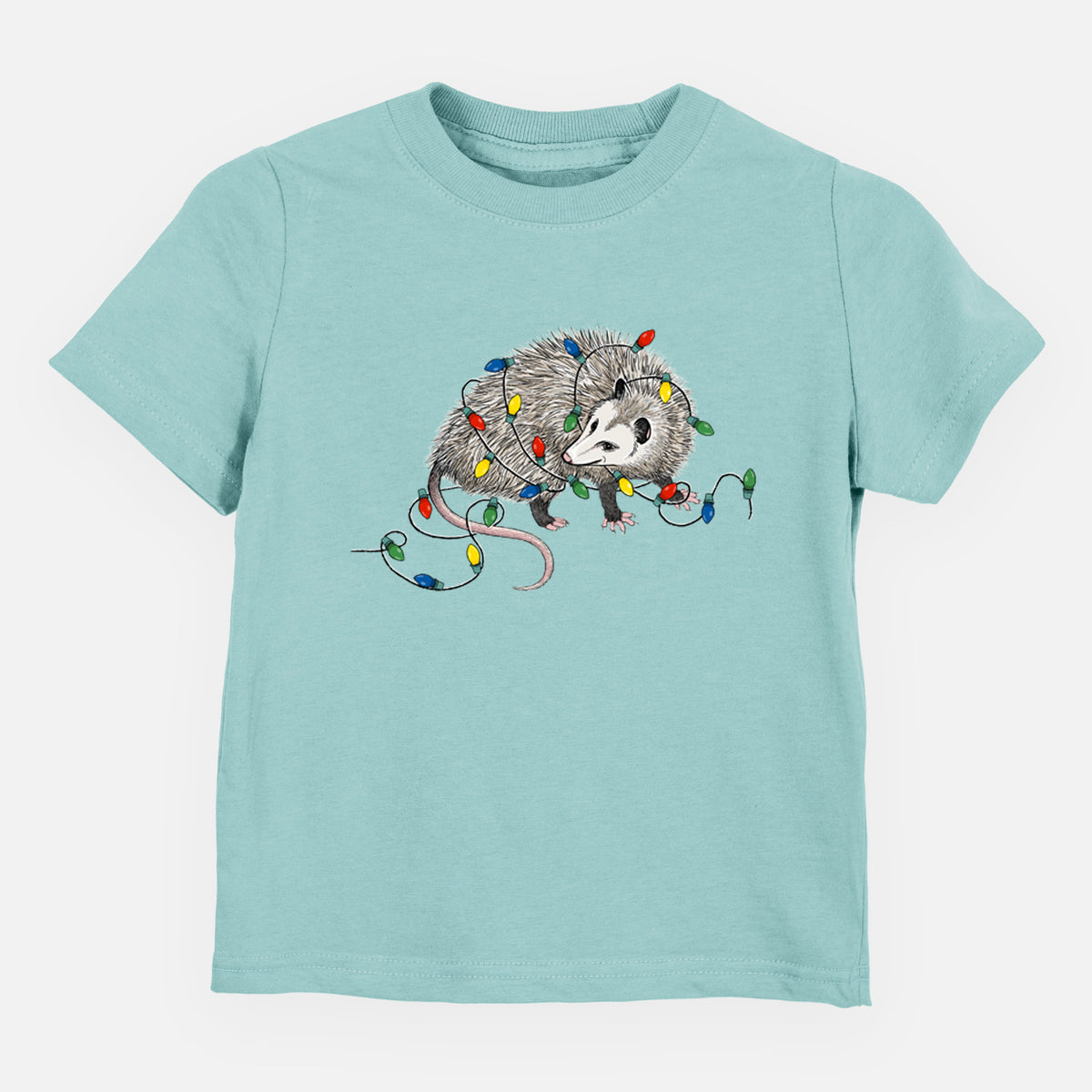 Christmas Opossum - Toddler/Youth Shirt in Saltwater