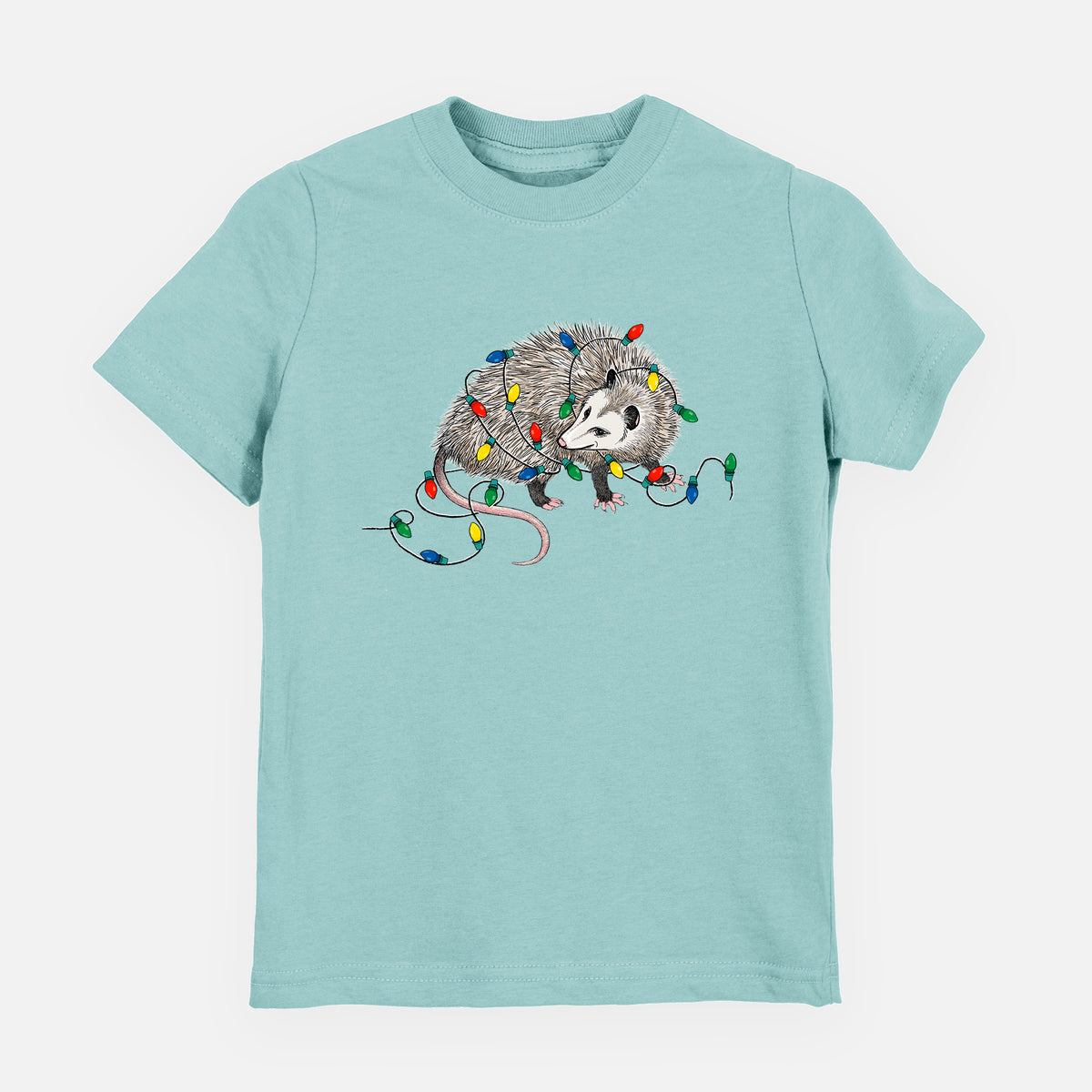 Christmas Opossum - Toddler/Youth Shirt in Saltwater