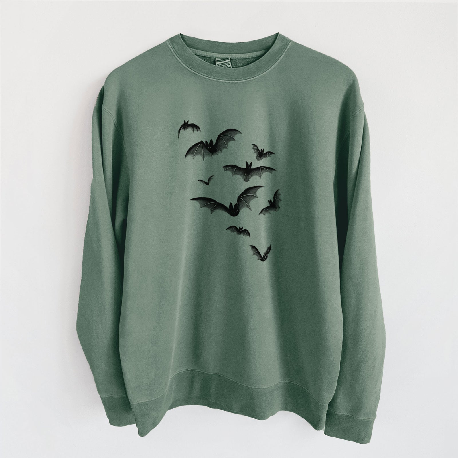 Cloud of Bats - Unisex Pigment Dyed Crew Sweatshirt in Alpine Green