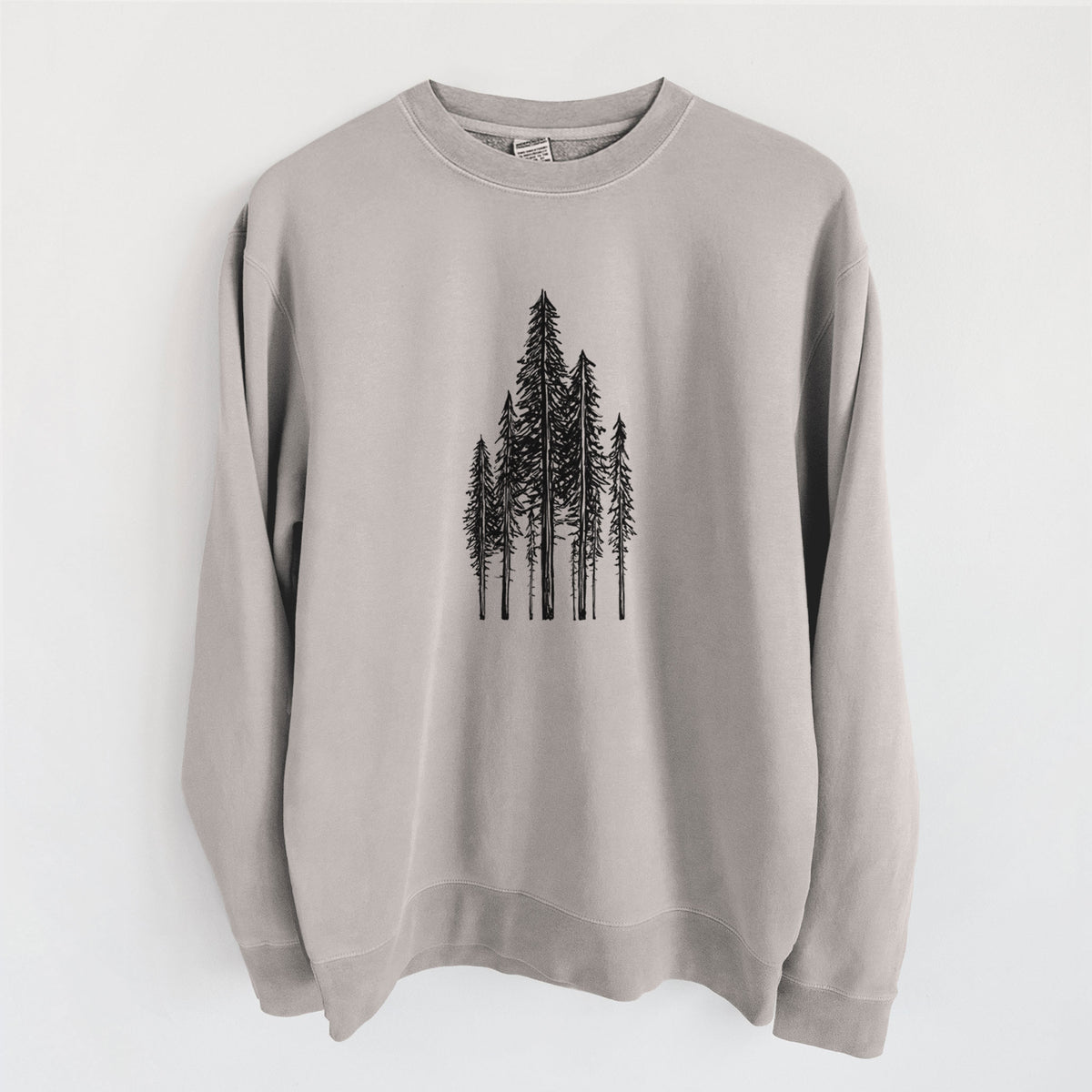 Coastal Redwoods - Unisex Pigment Dyed Crew Sweatshirt in Cement