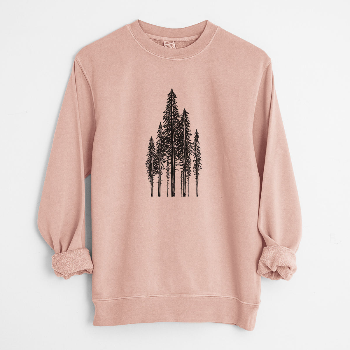 Coastal Redwoods - Unisex Pigment Dyed Crew Sweatshirt in Dusty Pink