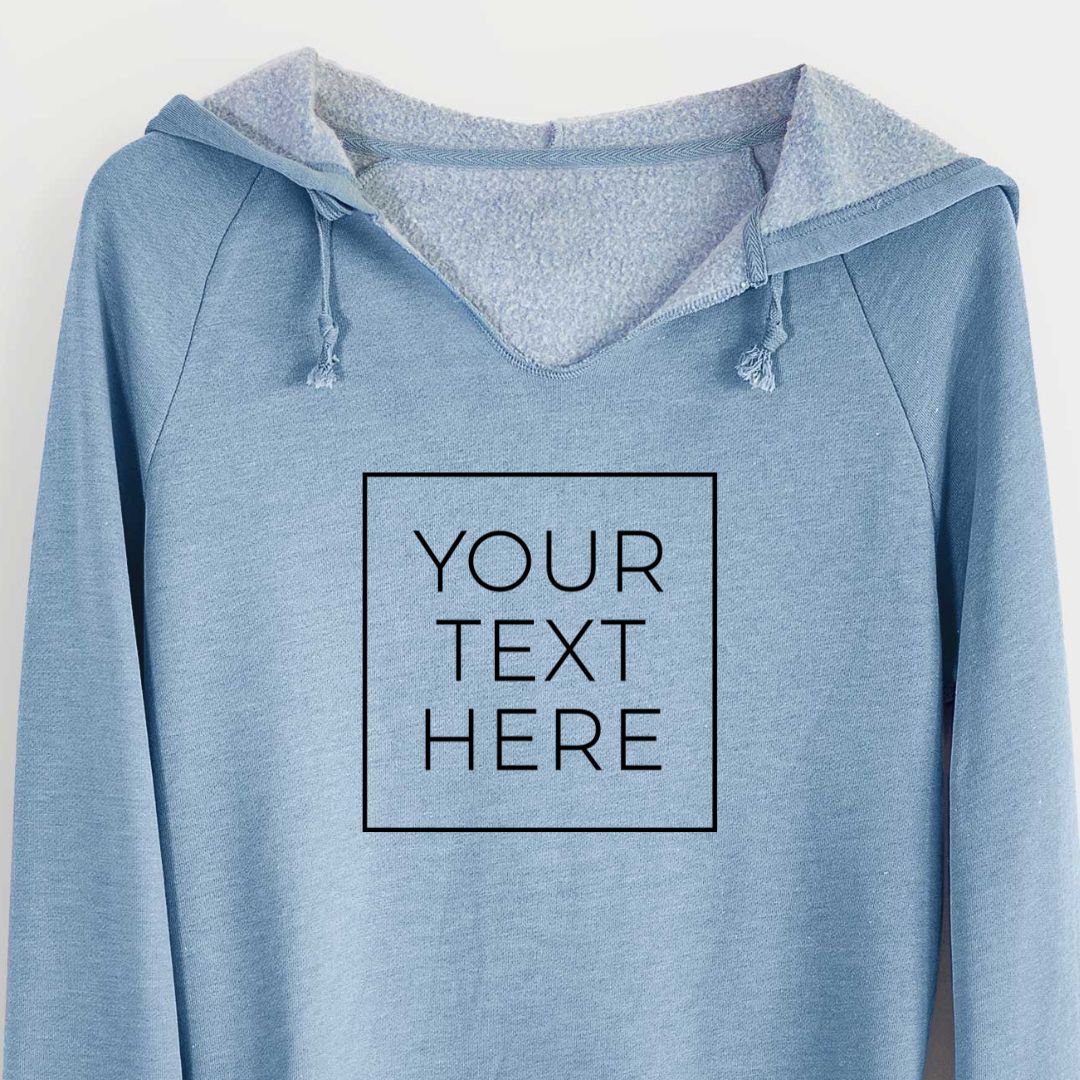 Product photo of the BeCause Tees Create Your Own Custom Boxed - Women's Cali Wave Hooded Sweatshirt.