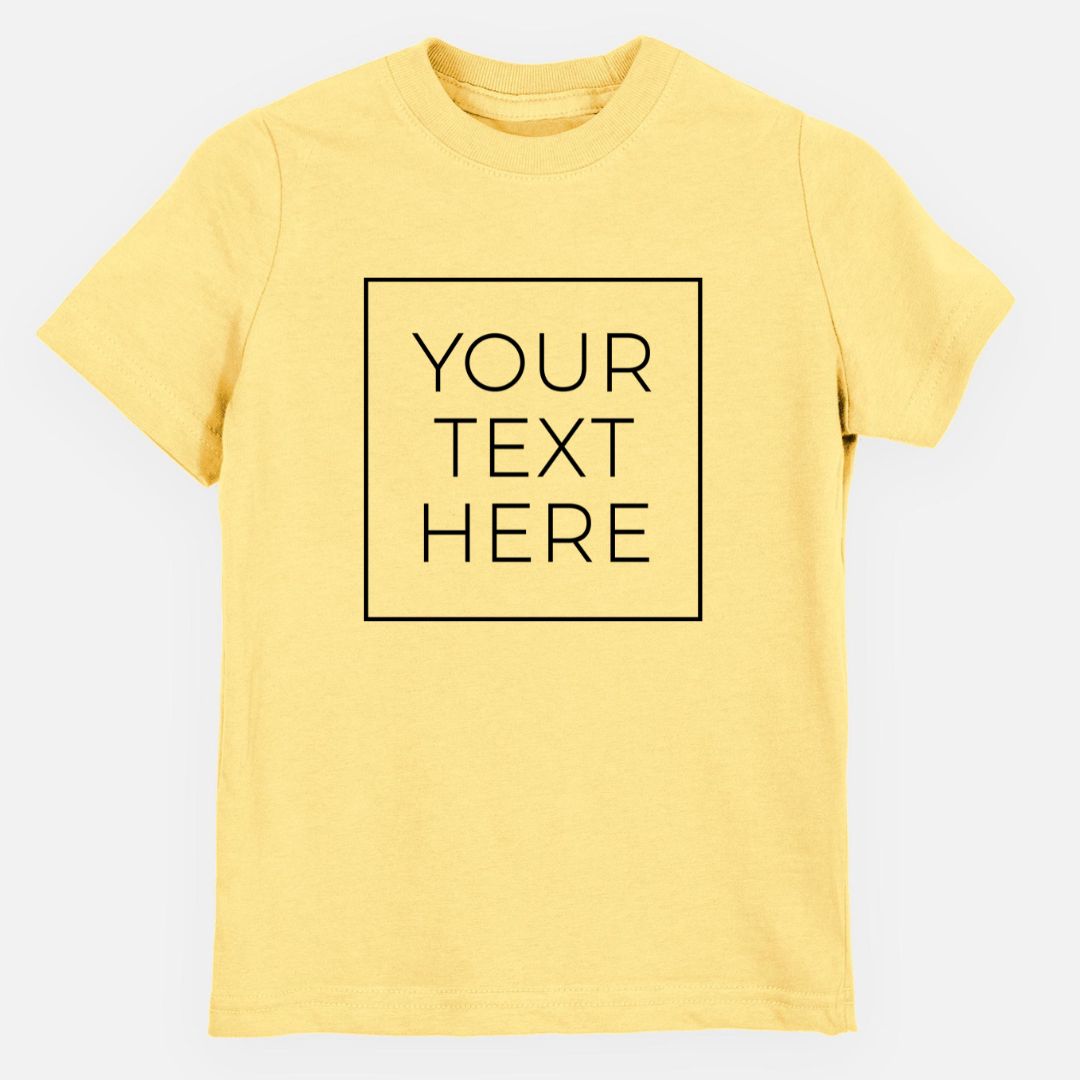 Product photo of the BeCause Tees Create Your Own Custom Boxed Toddler/Youth Shirt.