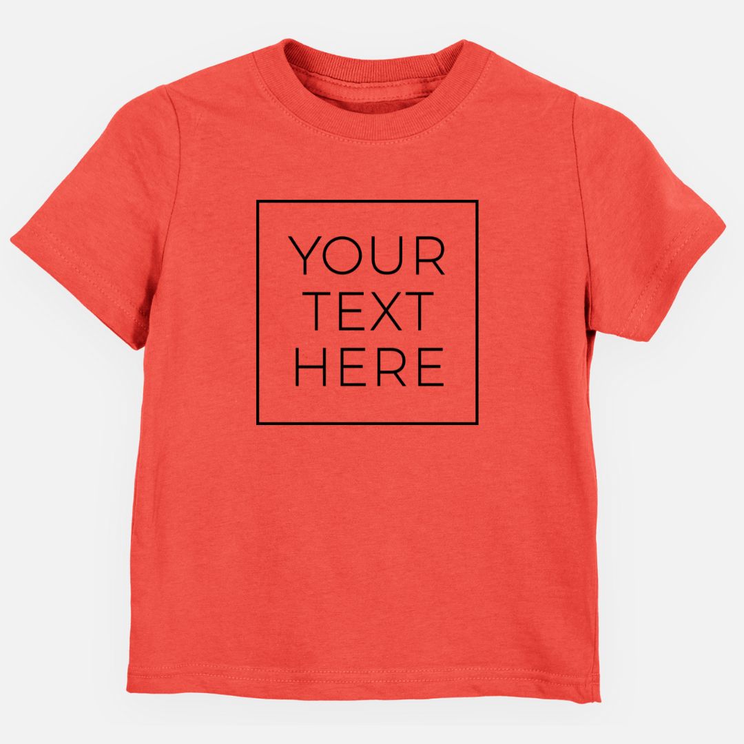 Product photo of the BeCause Tees Create Your Own Custom Boxed Toddler/Youth Shirt.