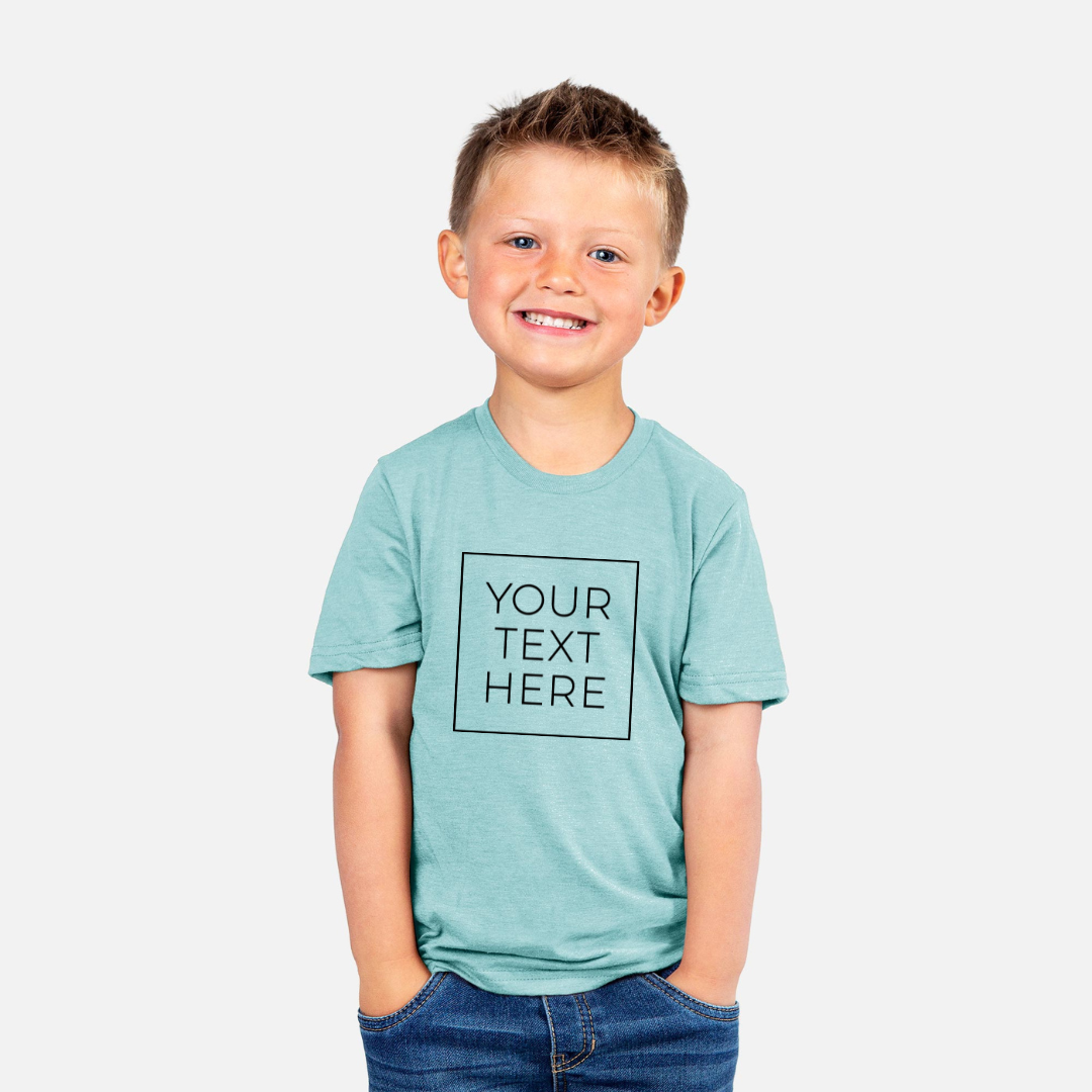 Product photo of the BeCause Tees Create Your Own Custom Boxed Toddler/Youth Shirt.