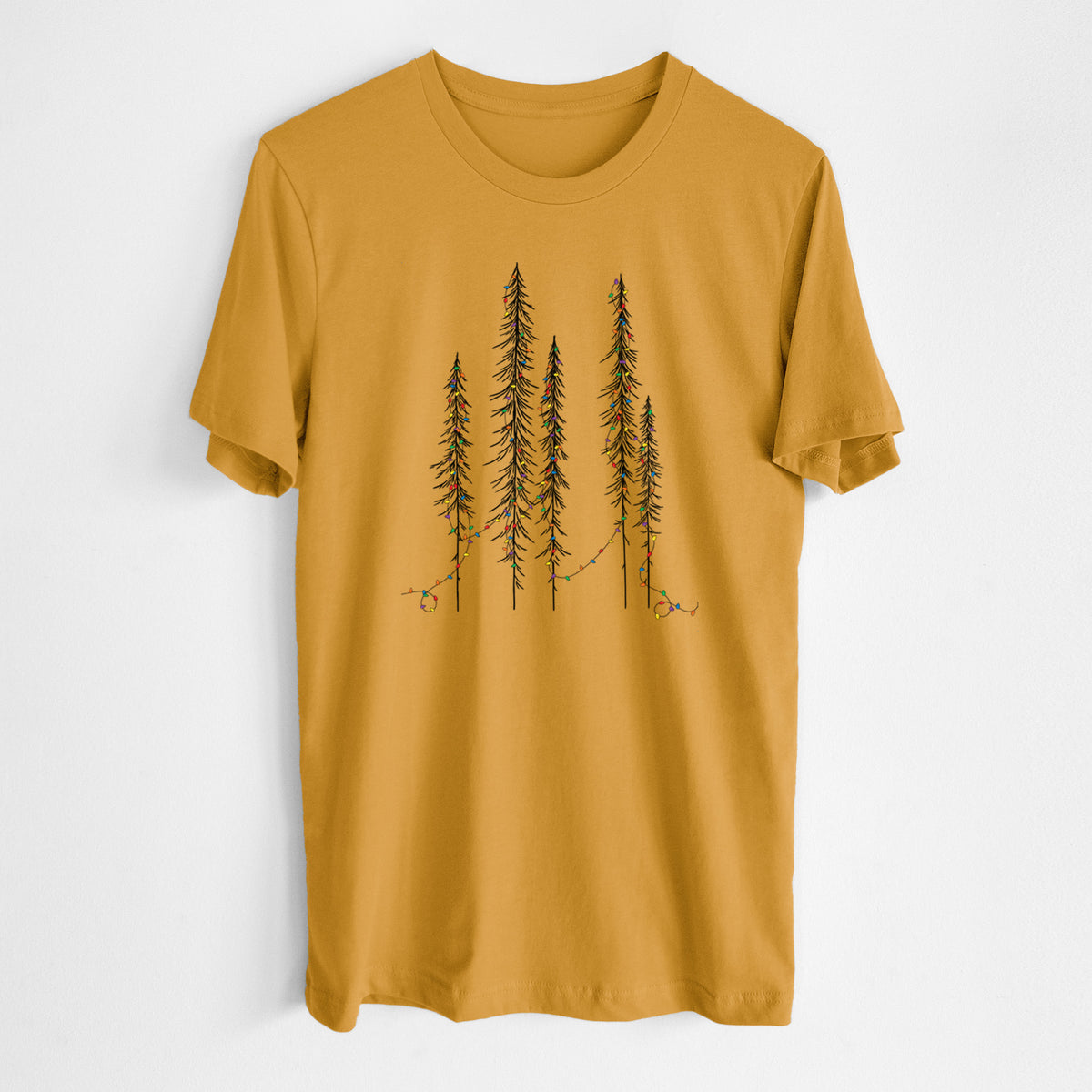 Christmas Deck the Redwoods - Lightweight 100% Cotton Unisex Crewneck in Honeycomb, worn by model
