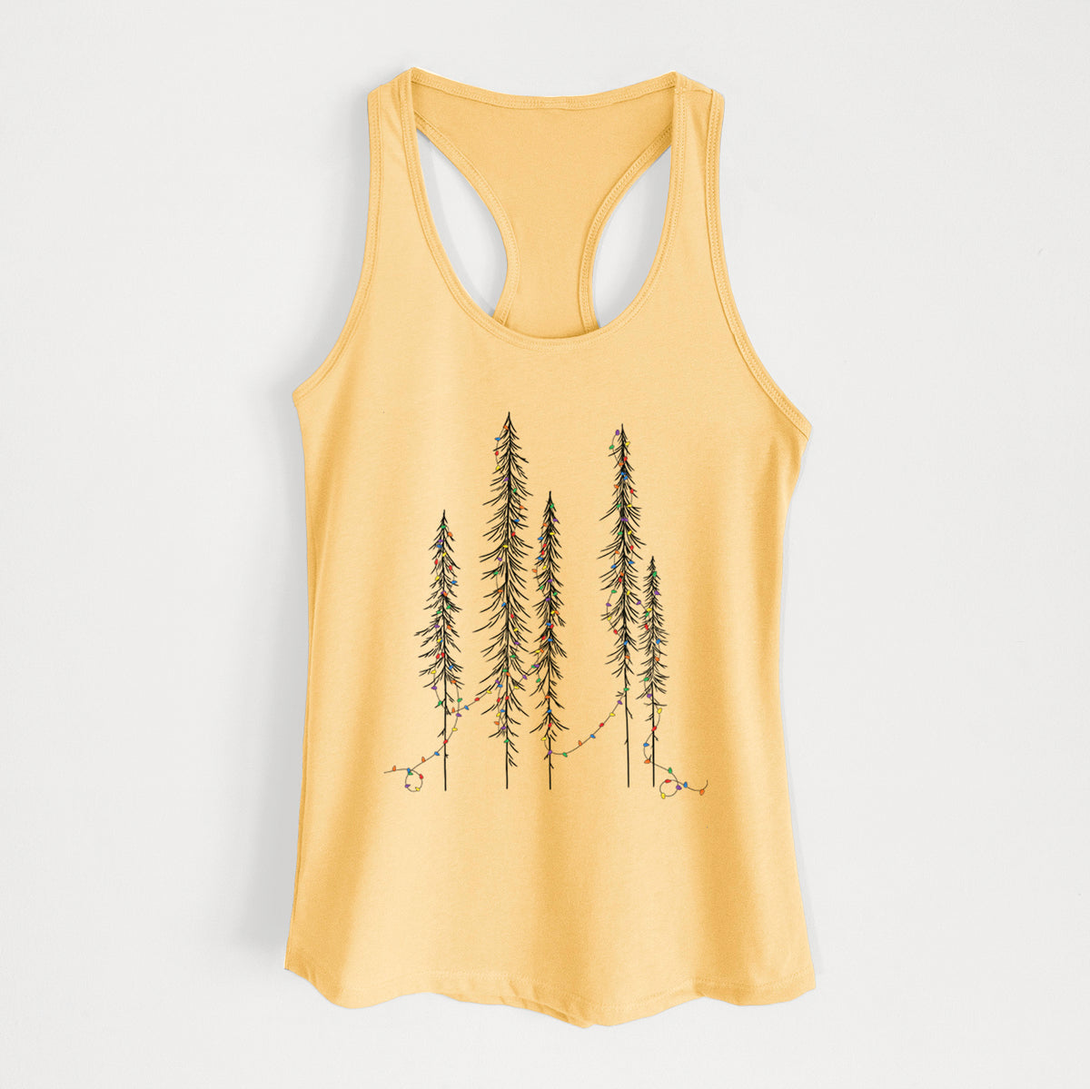 Christmas Deck the Redwoods - Women's Racerback Tanktop in Banana Cream