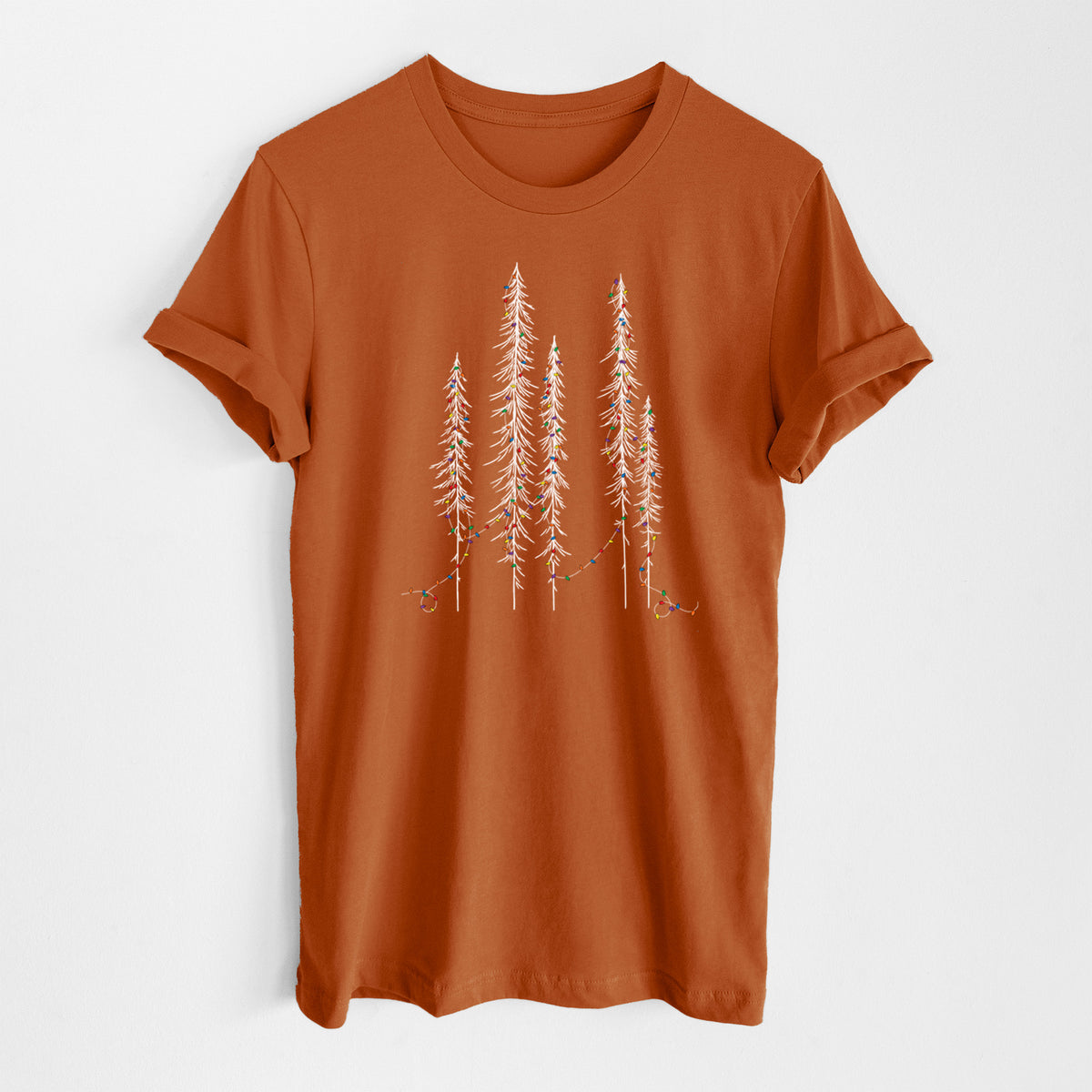 Christmas Deck the Redwoods - Lightweight 100% Cotton Unisex Crewneck in Autumn
