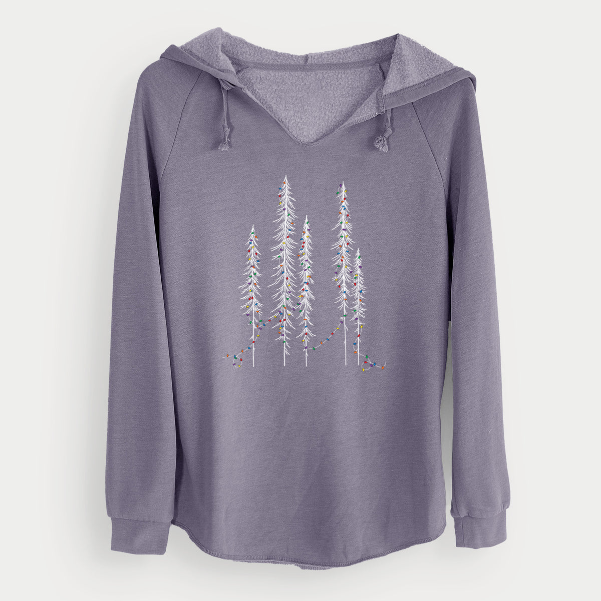 Christmas Deck the Redwoods - Cali Wave Hooded Sweatshirt in Plum