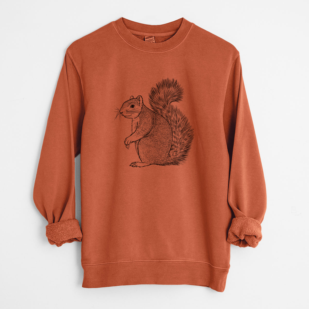 Eastern Fox Squirrel - Sciurus niger - Unisex Pigment Dyed Crew Sweatshirt in Amber