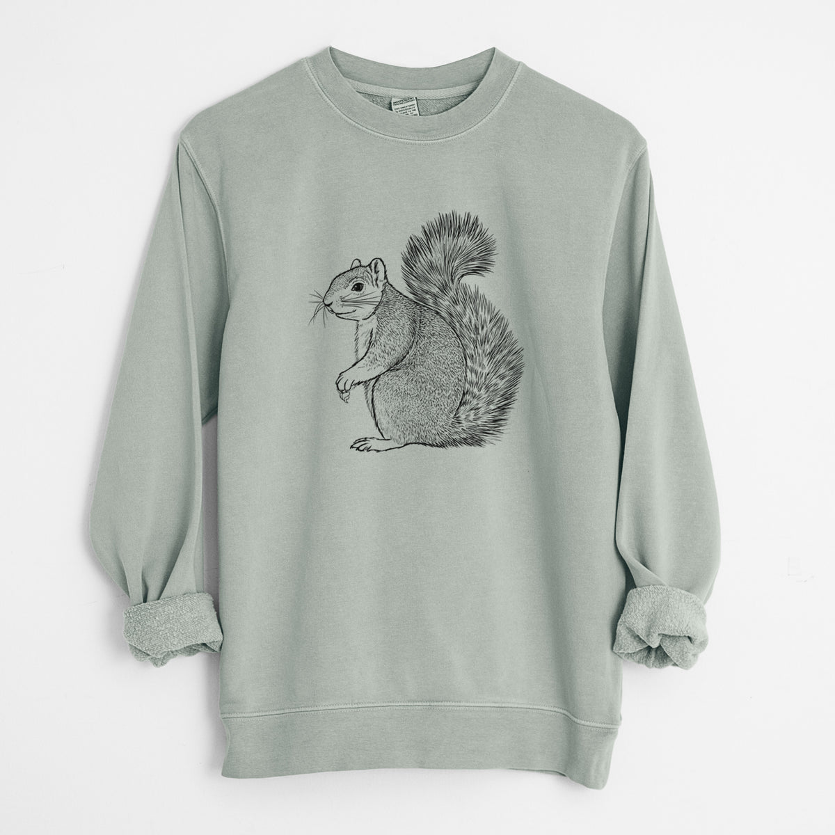 Eastern Fox Squirrel - Sciurus niger - Unisex Pigment Dyed Crew Sweatshirt in Sage