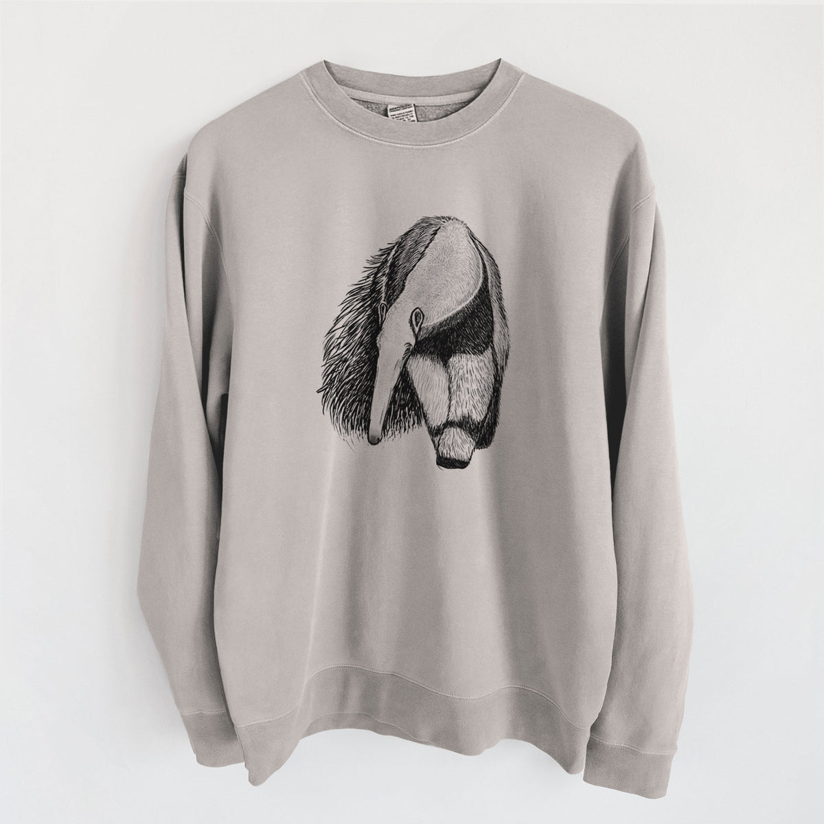 Giant Anteater - Myrmecophaga tridactyla - Unisex Pigment Dyed Crew Sweatshirt in Cement