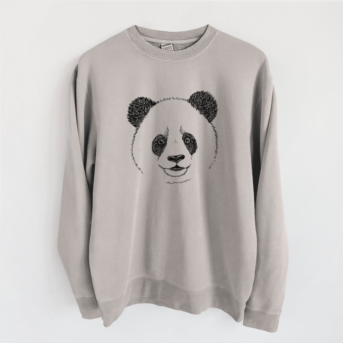 Giant Panda - Unisex Pigment Dyed Crew Sweatshirt in Cement