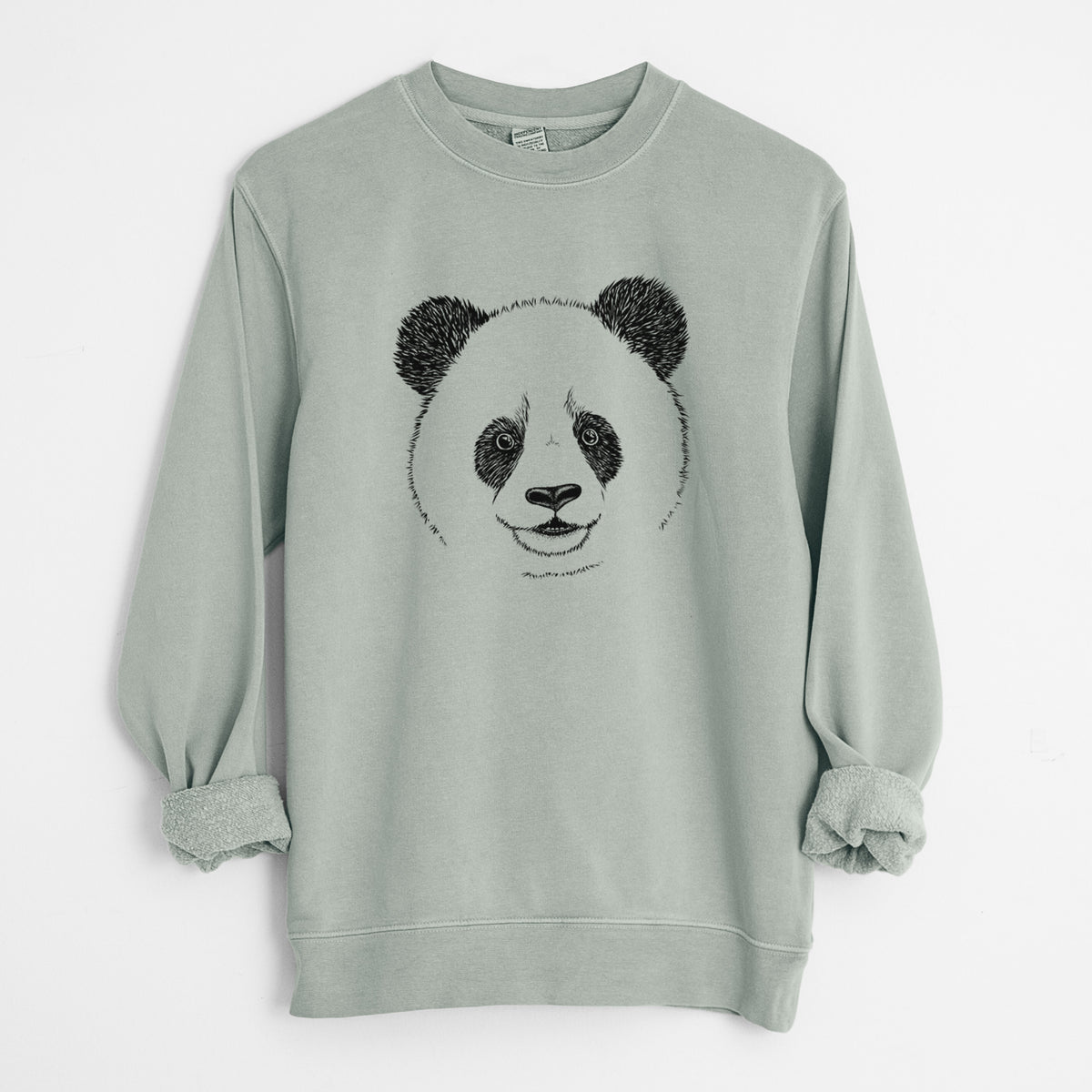 Giant Panda - Unisex Pigment Dyed Crew Sweatshirt in Sage