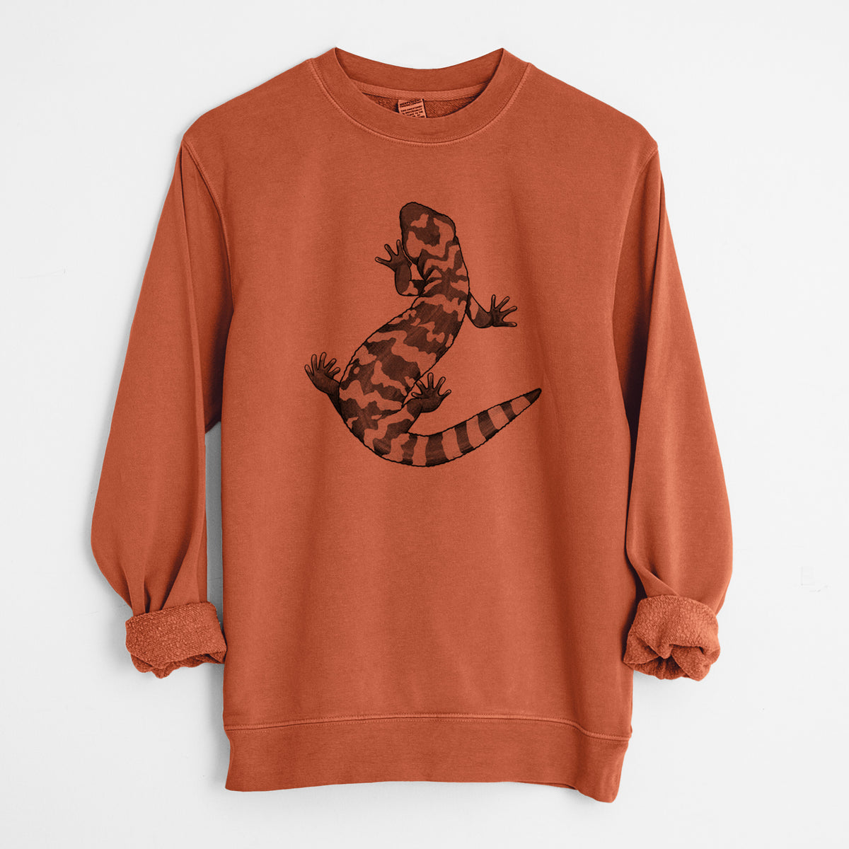 Gila Monster - Heloderma suspectum - Unisex Pigment Dyed Crew Sweatshirt in Amber