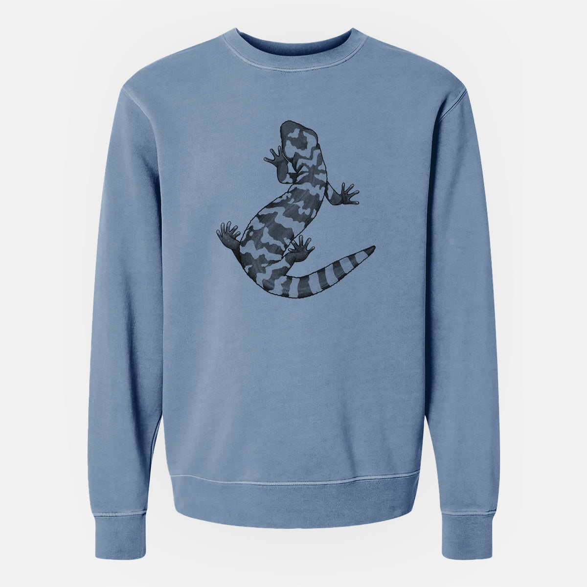 Gila Monster - Heloderma suspectum - Unisex Pigment Dyed Crew Sweatshirt in Slate Blue