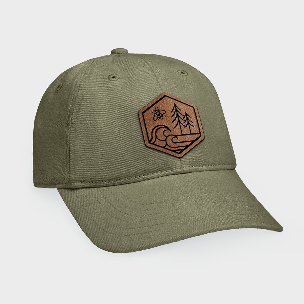 Product photo of the BeCause Tees Harmonious Hexagon Baseball Hat - 100% Organic Cotton Baseball Cap.