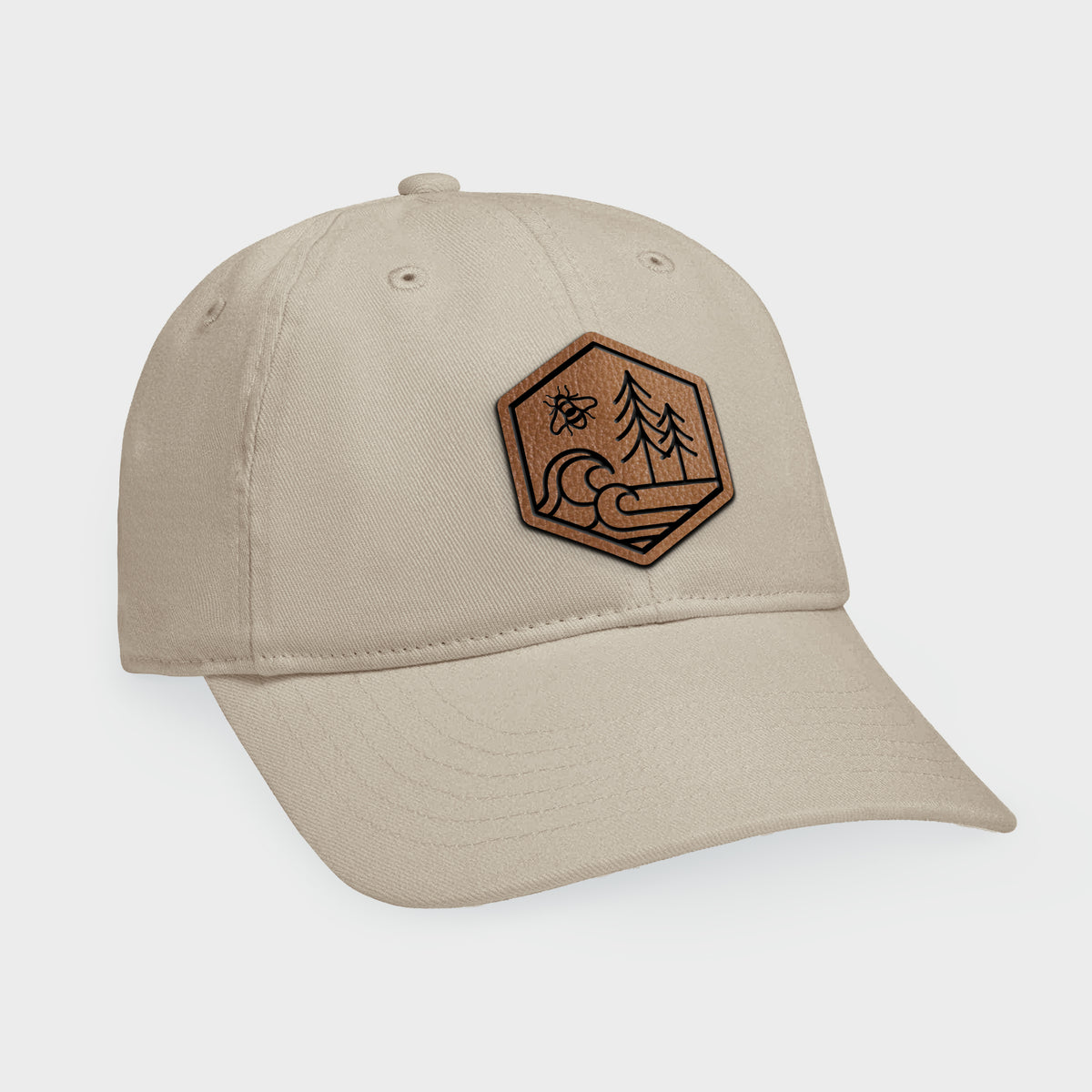 Product photo of the BeCause Tees Harmonious Hexagon Baseball Hat - 100% Organic Cotton Baseball Cap.