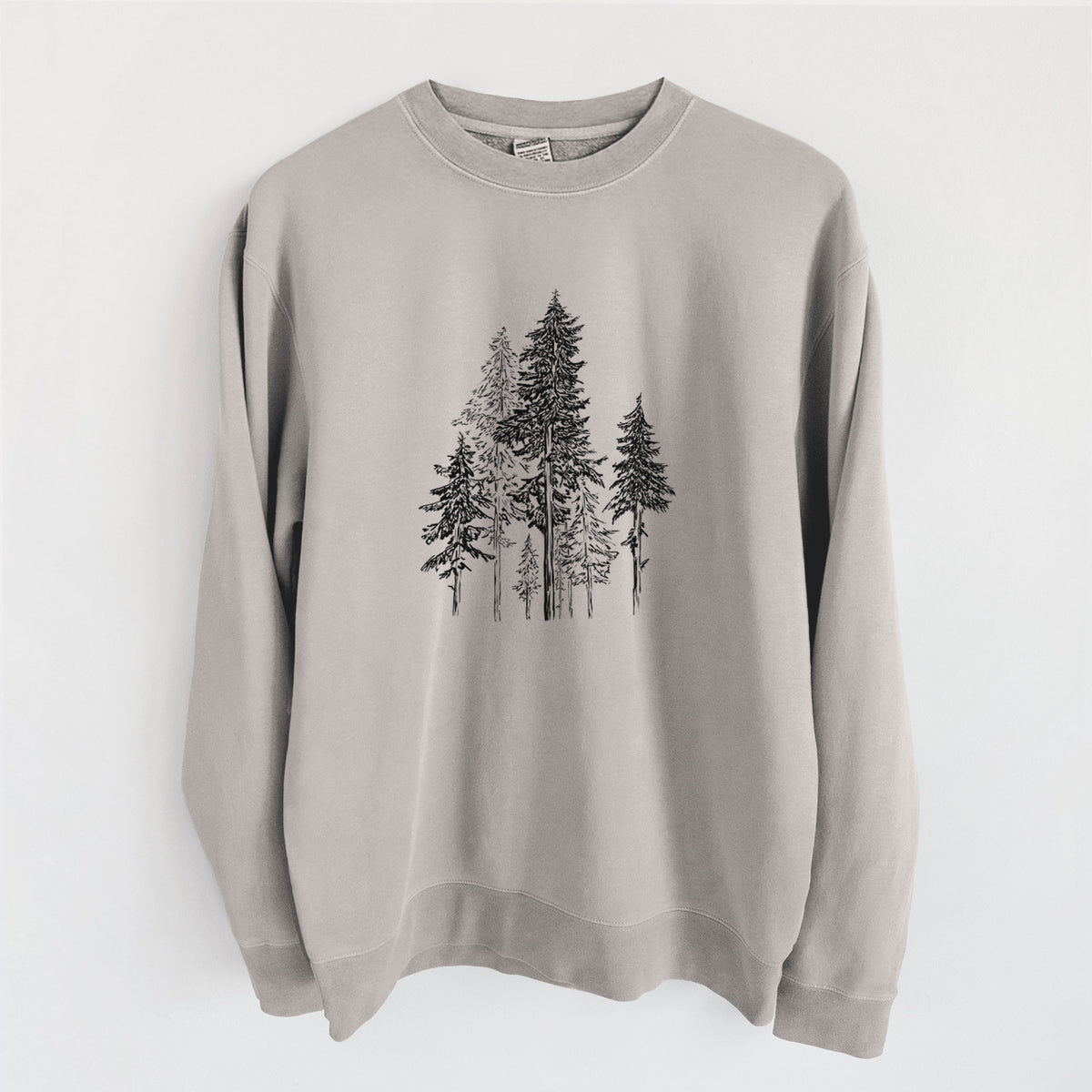 Hemlock Forest - Unisex Pigment Dyed Crew Sweatshirt in Cement