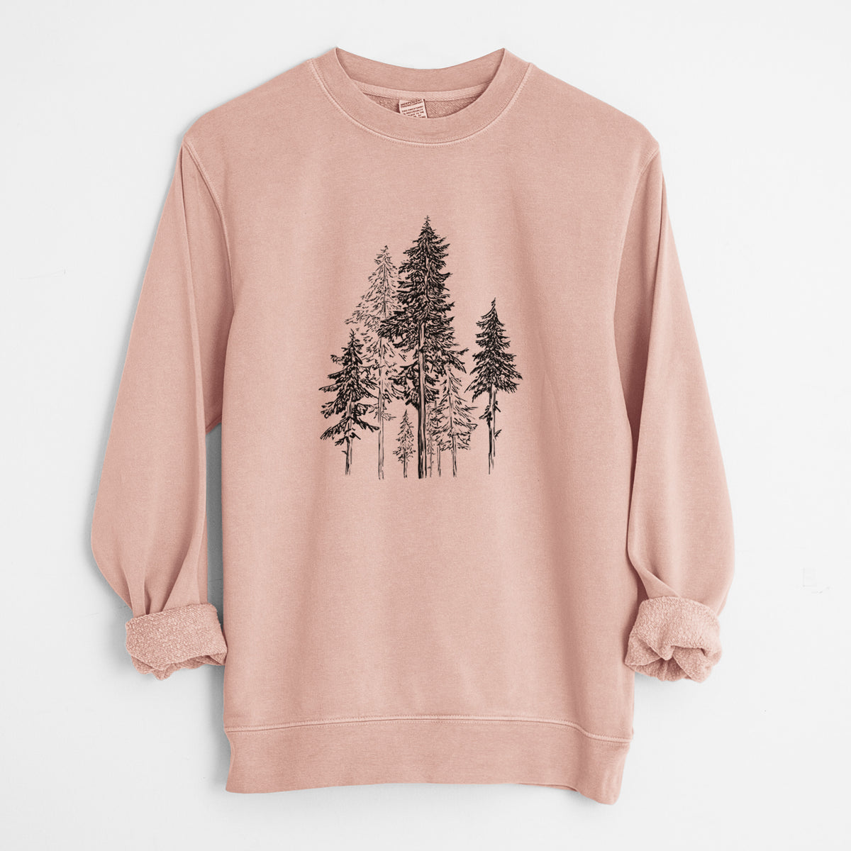 Hemlock Forest - Unisex Pigment Dyed Crew Sweatshirt in Dusty Pink