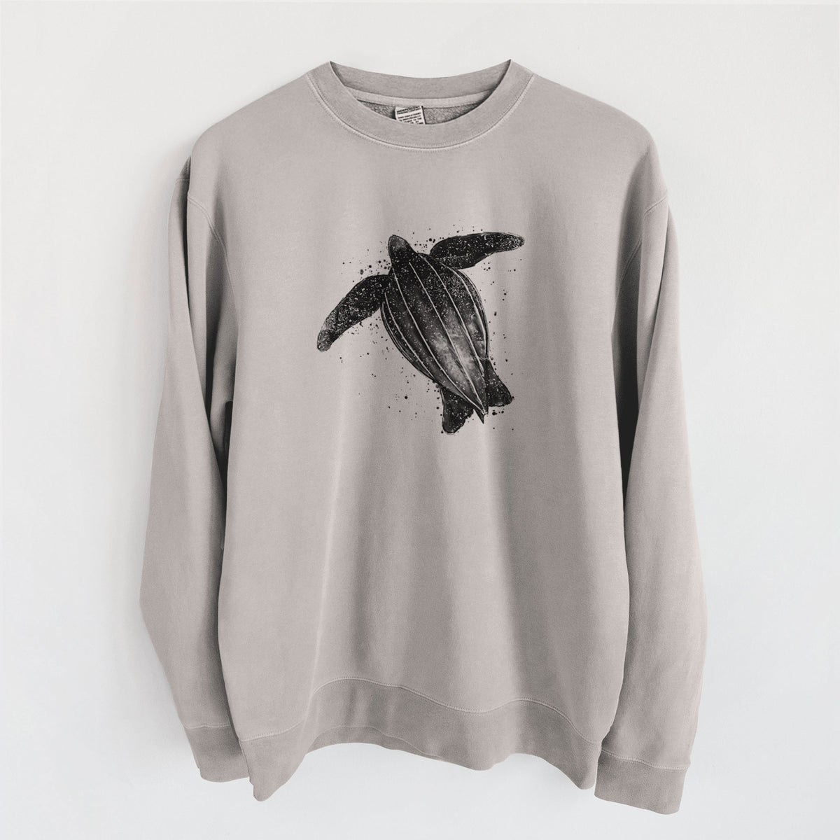 Leatherback - Dermochelys coriacea - Unisex Pigment Dyed Crew Sweatshirt in Cement
