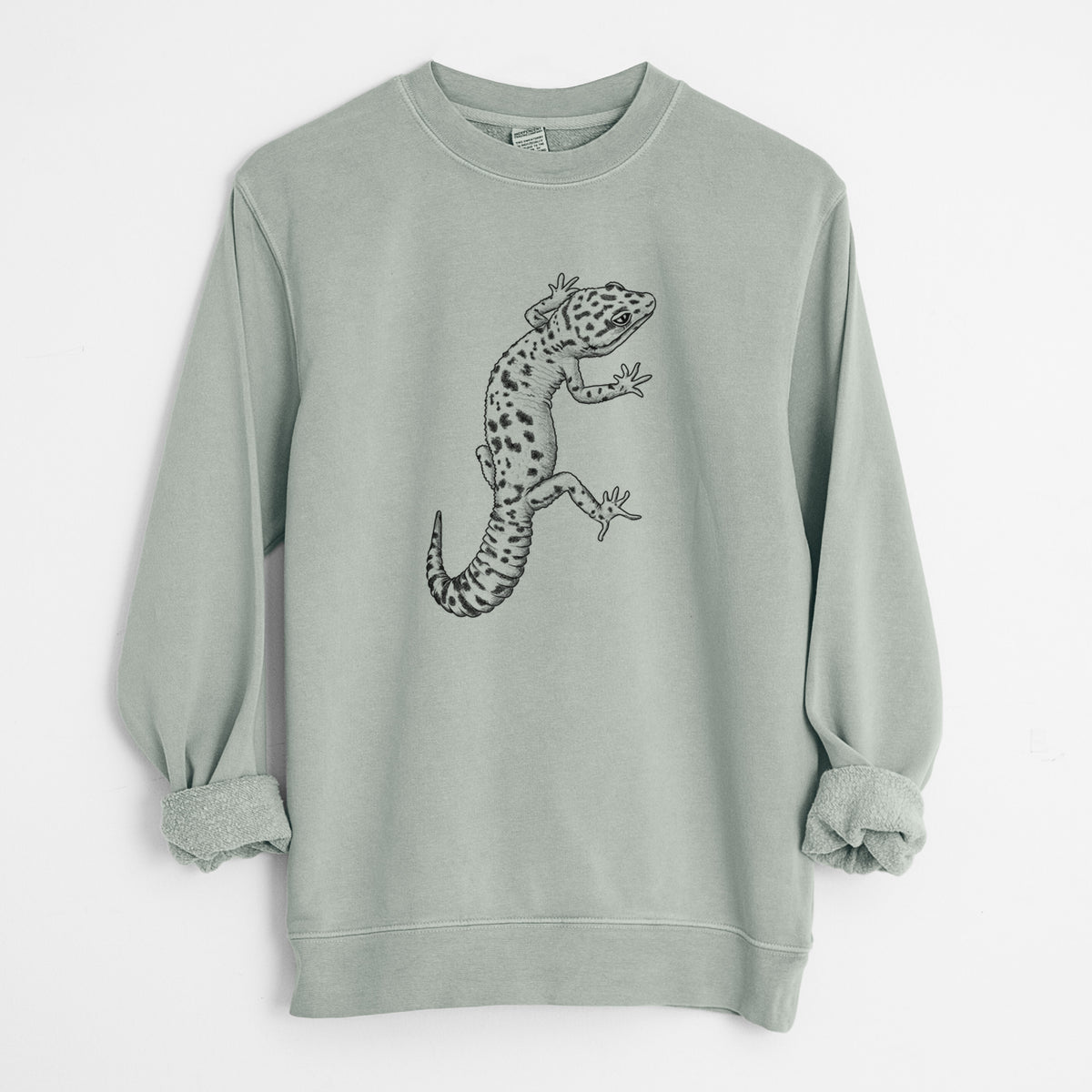 Eublepharis macularius - Leopard Gecko - Unisex Pigment Dyed Crew Sweatshirt in Sage