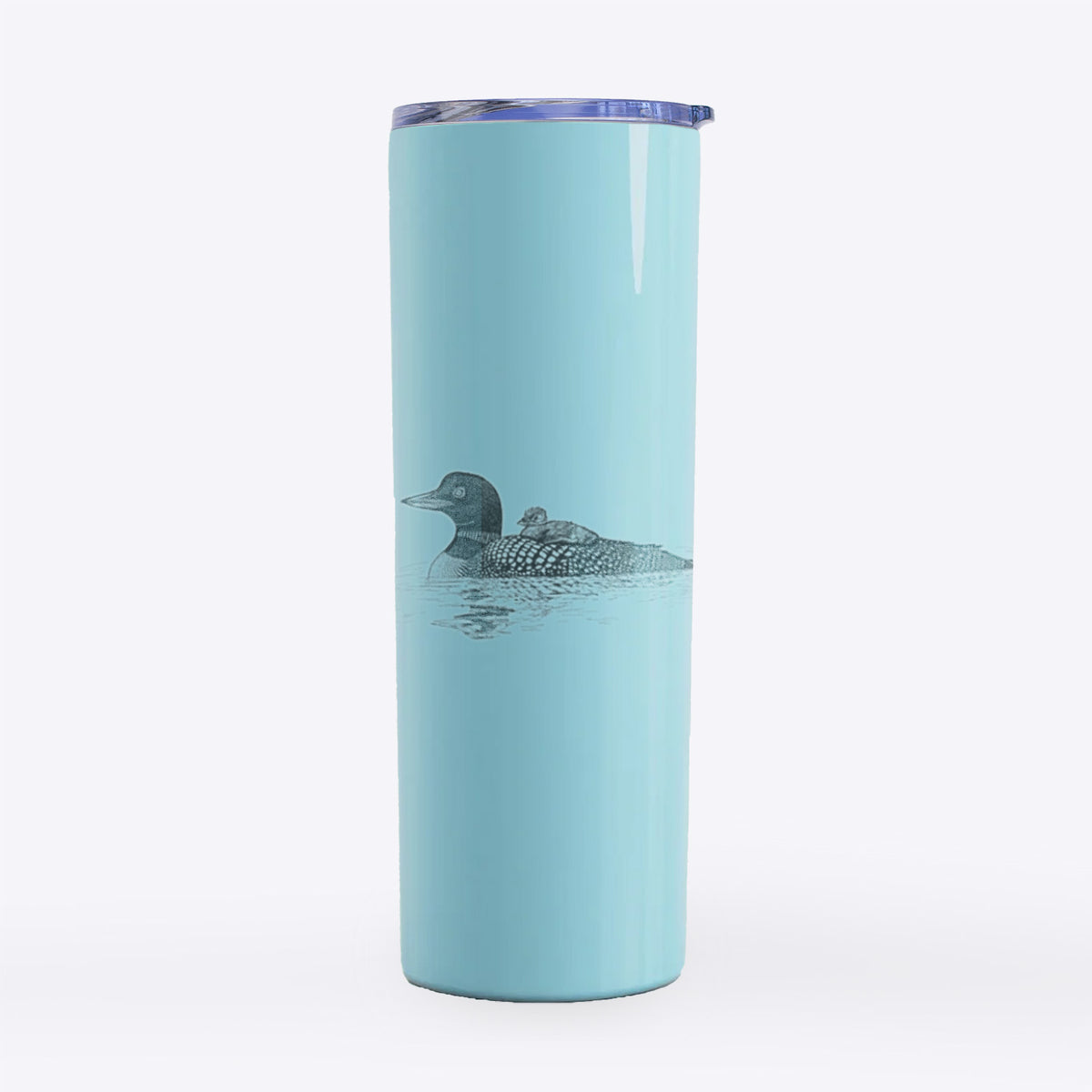 Common Loon with Chick - Gavia immer - 20oz Skinny Tumbler