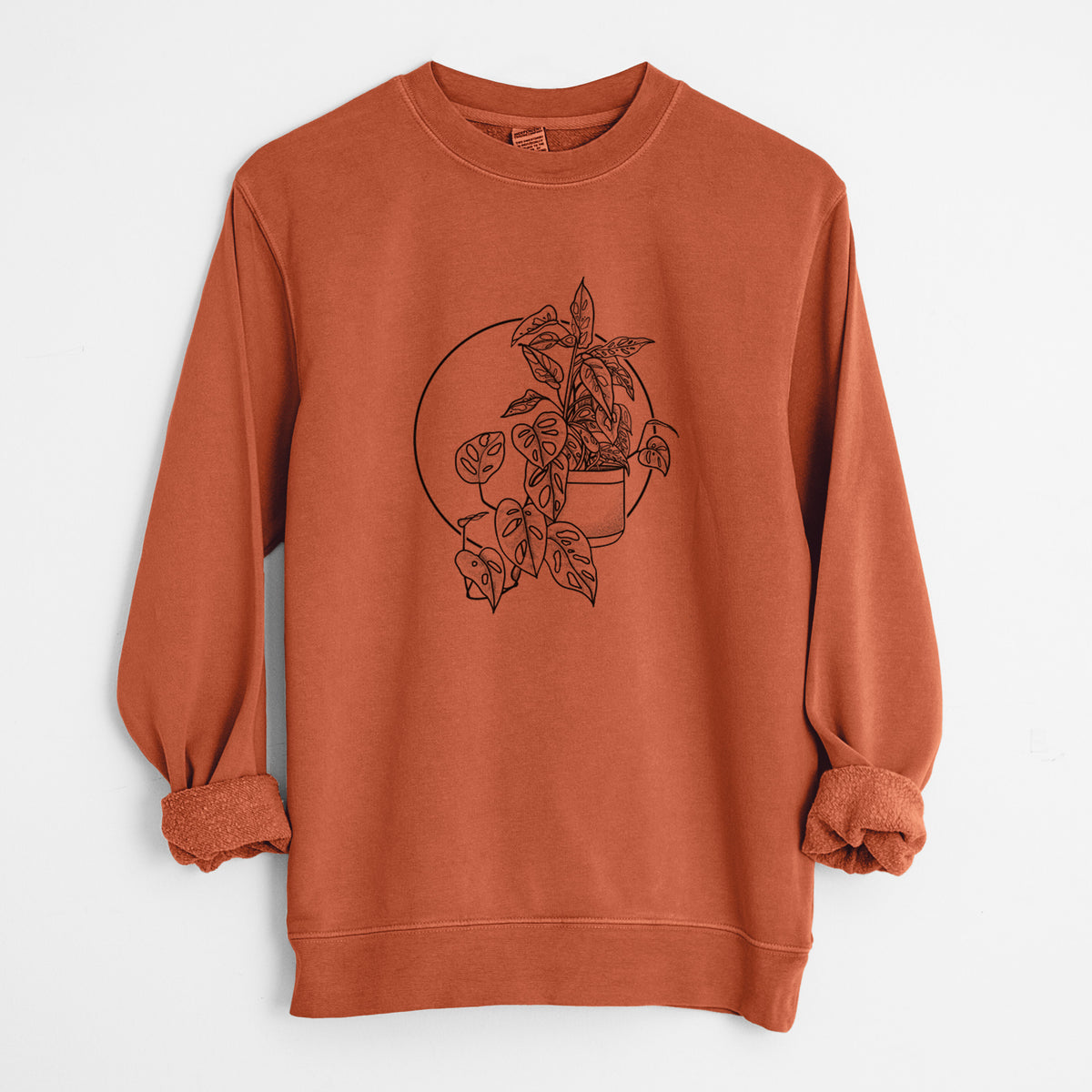 Monstera Adansonii - Unisex Pigment Dyed Crew Sweatshirt in Amber