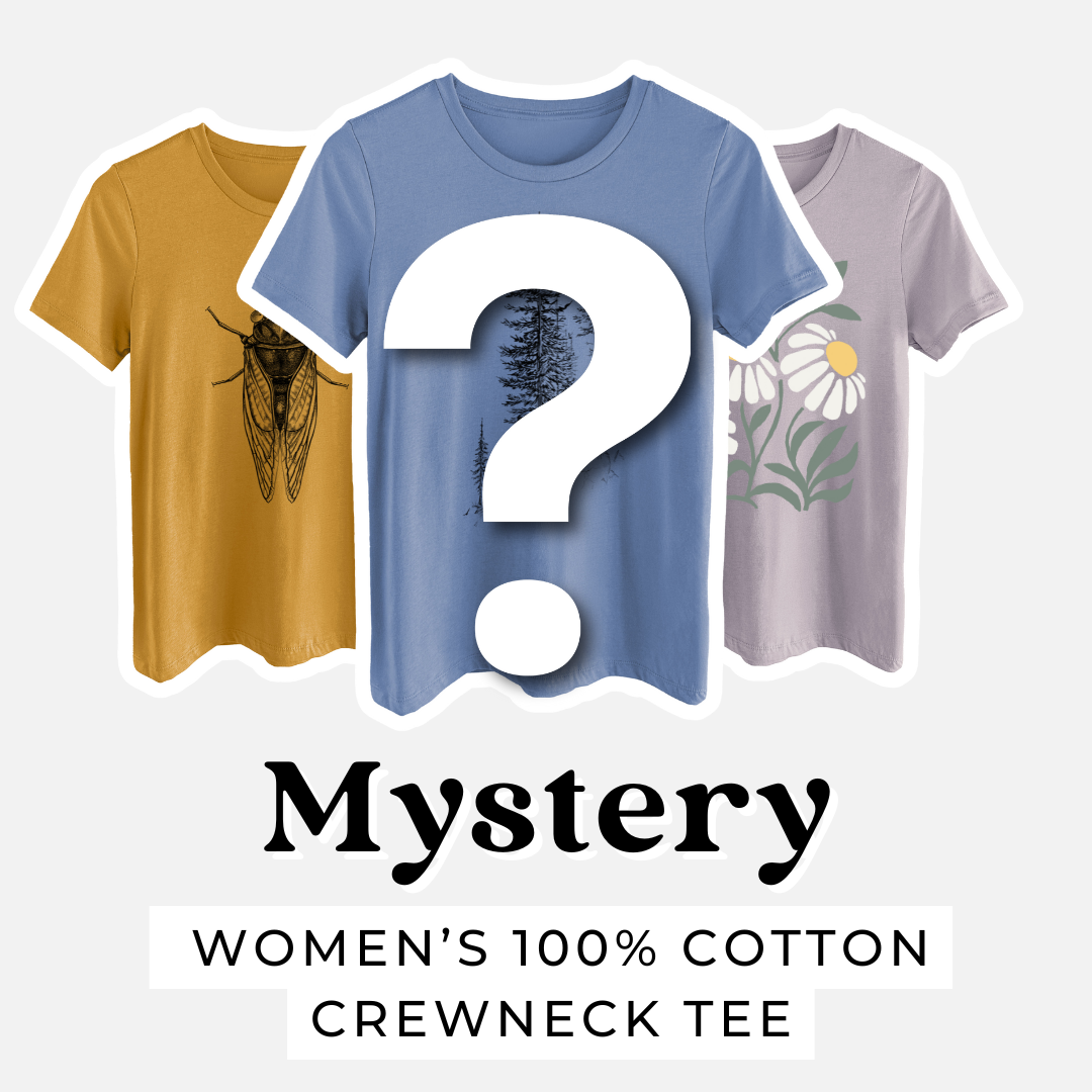 Mystery grab bag with a surprise selection of tees in assorted colors and designs.