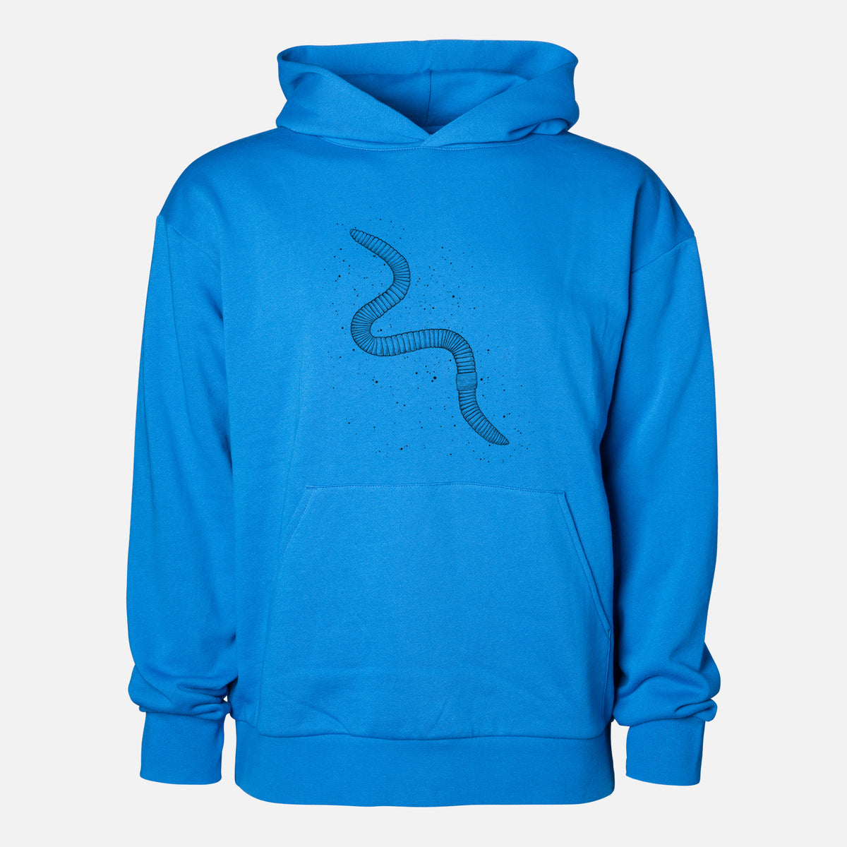 Common Earthworm - Nightcrawler - Lumbricus terrestris - Statement Midweight Hoodie
